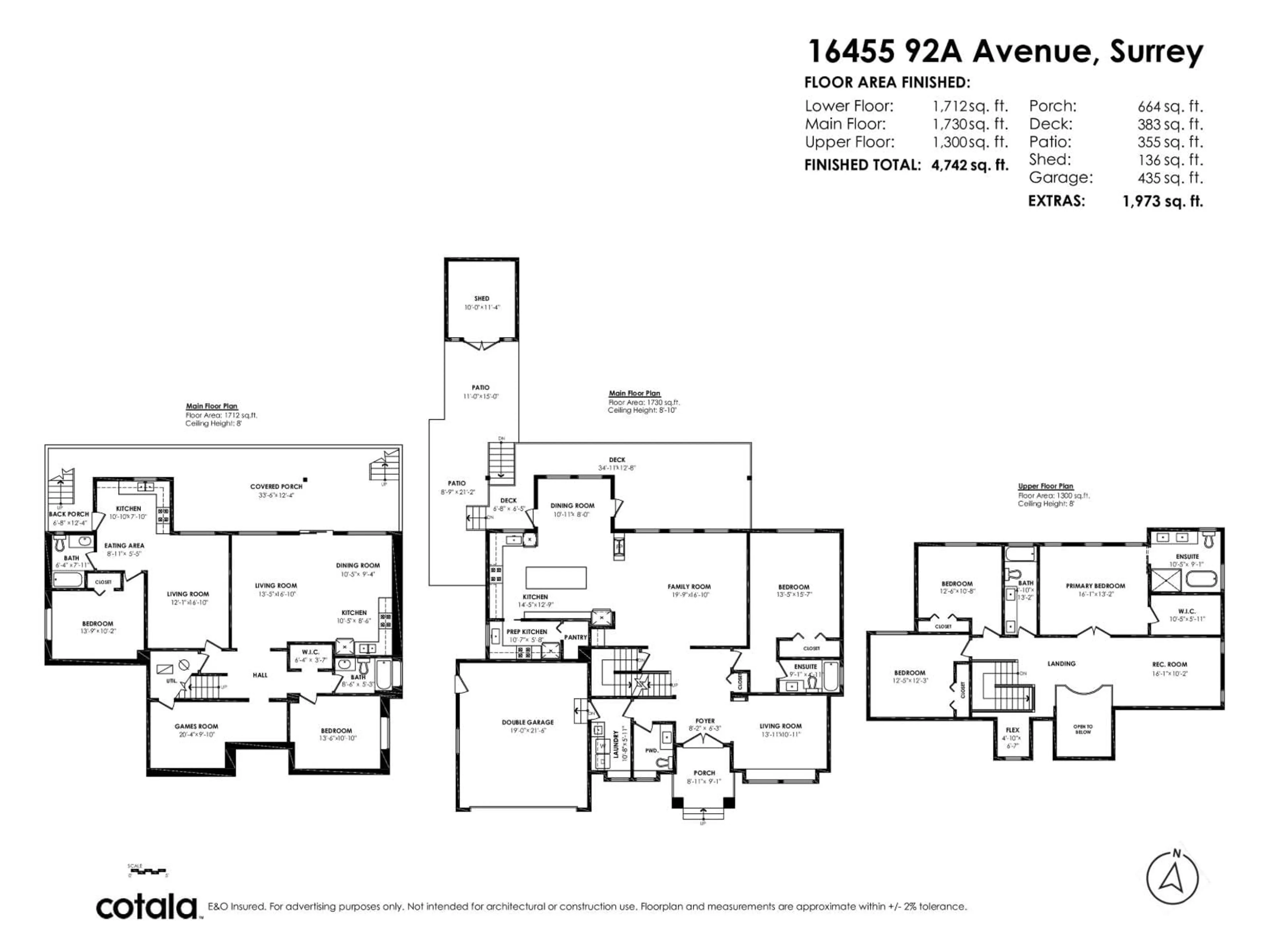 Floor plan for 16455 92A AVENUE, Surrey British Columbia V4N5N1