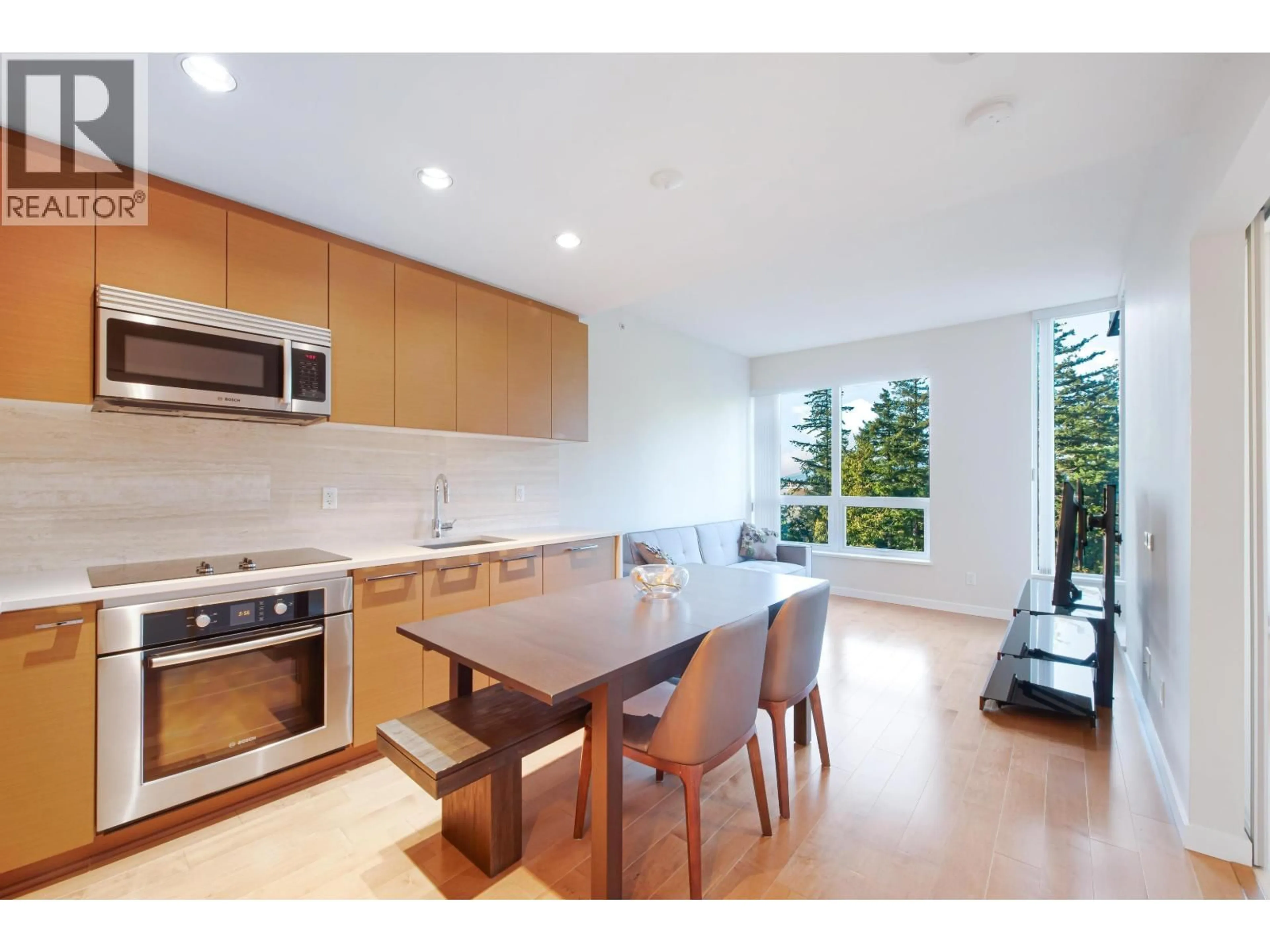 Open concept kitchen, wood/laminate floor for 1709 - 5728 BERTON AVENUE, Vancouver British Columbia V6S0E5