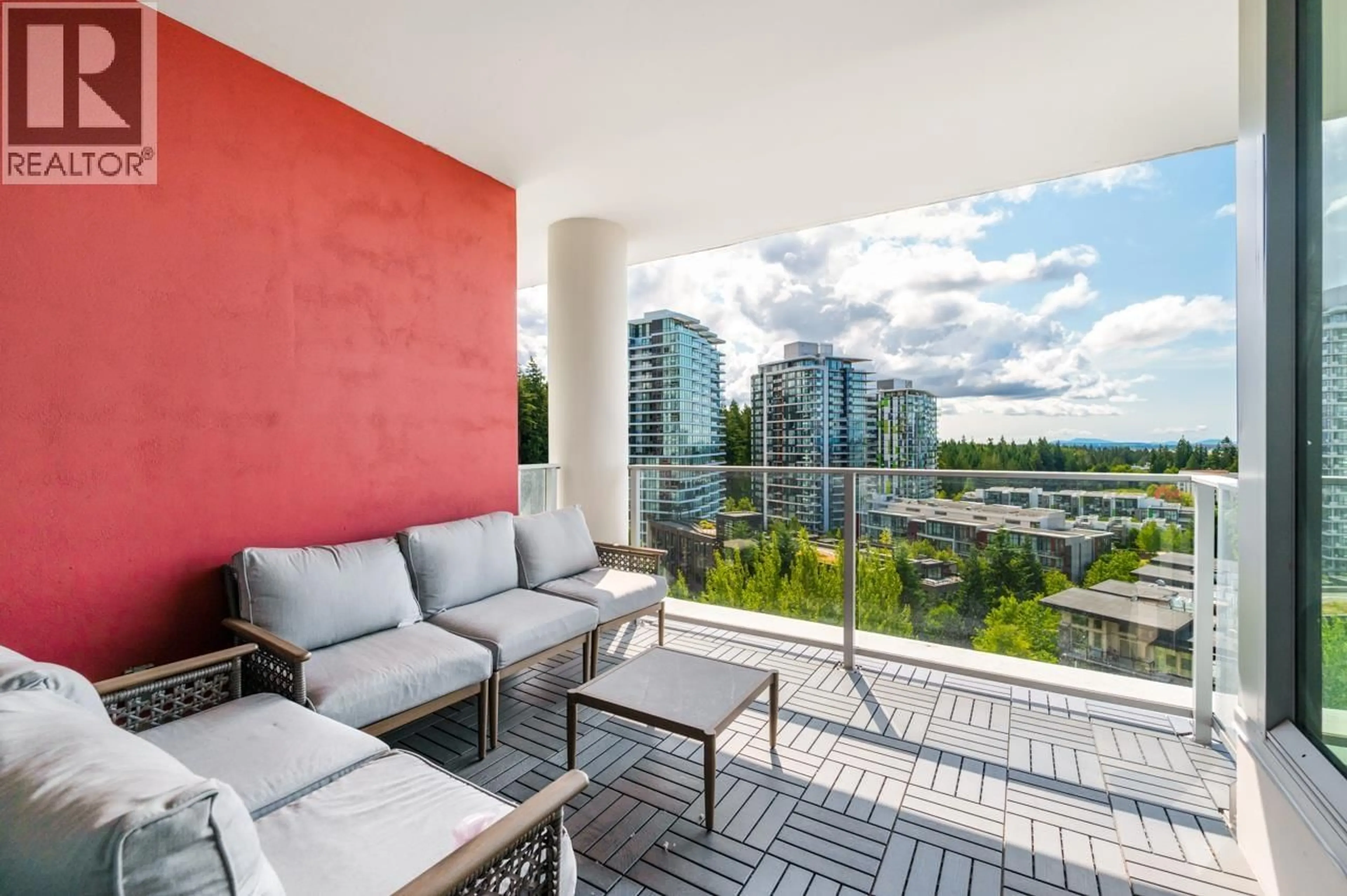 Patio, city buildings view from balcony for 1103 - 5728 BERTON AVENUE, Vancouver British Columbia V6S0E5
