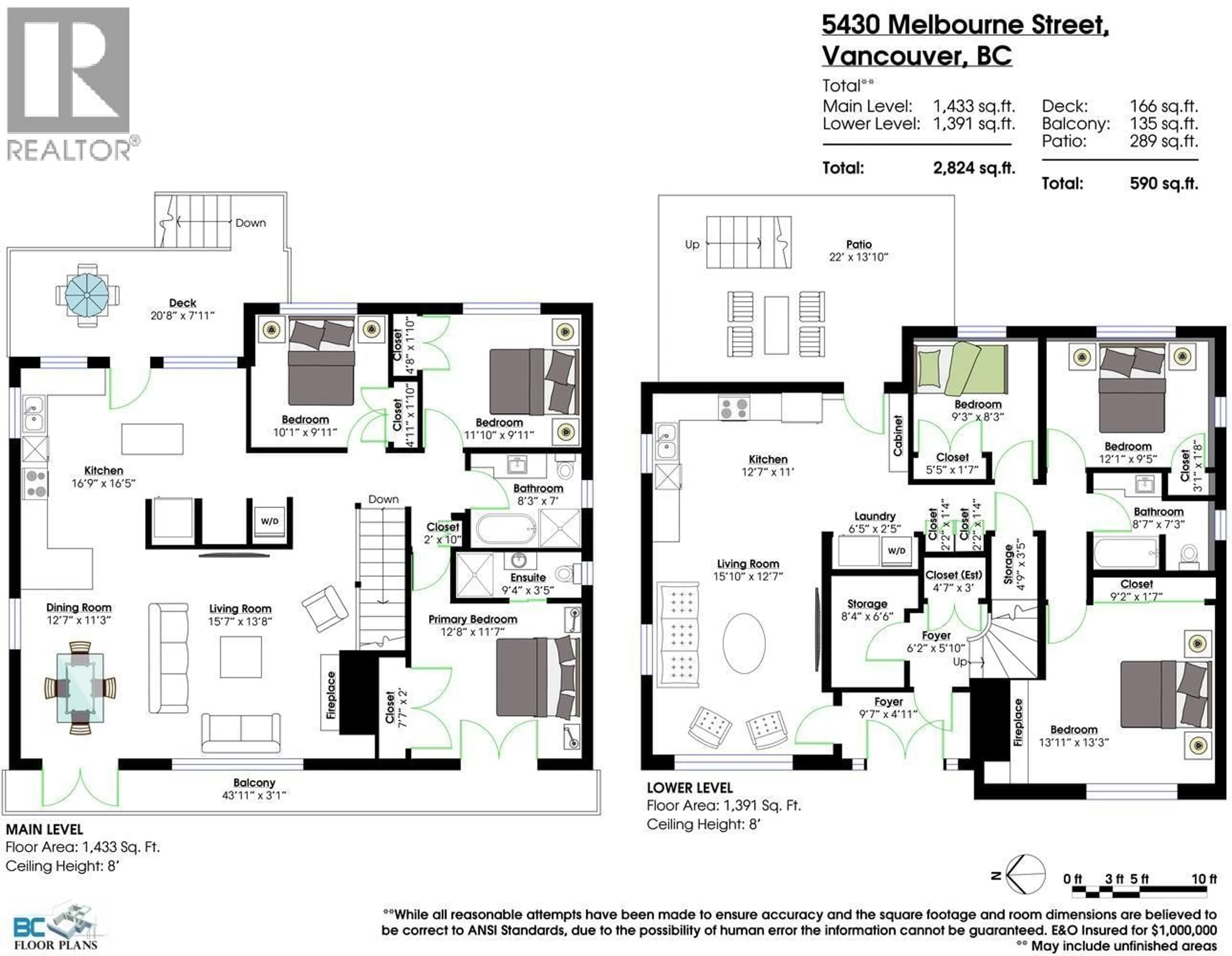Floor plan for 5430 MELBOURNE STREET, Vancouver British Columbia V5R4L7