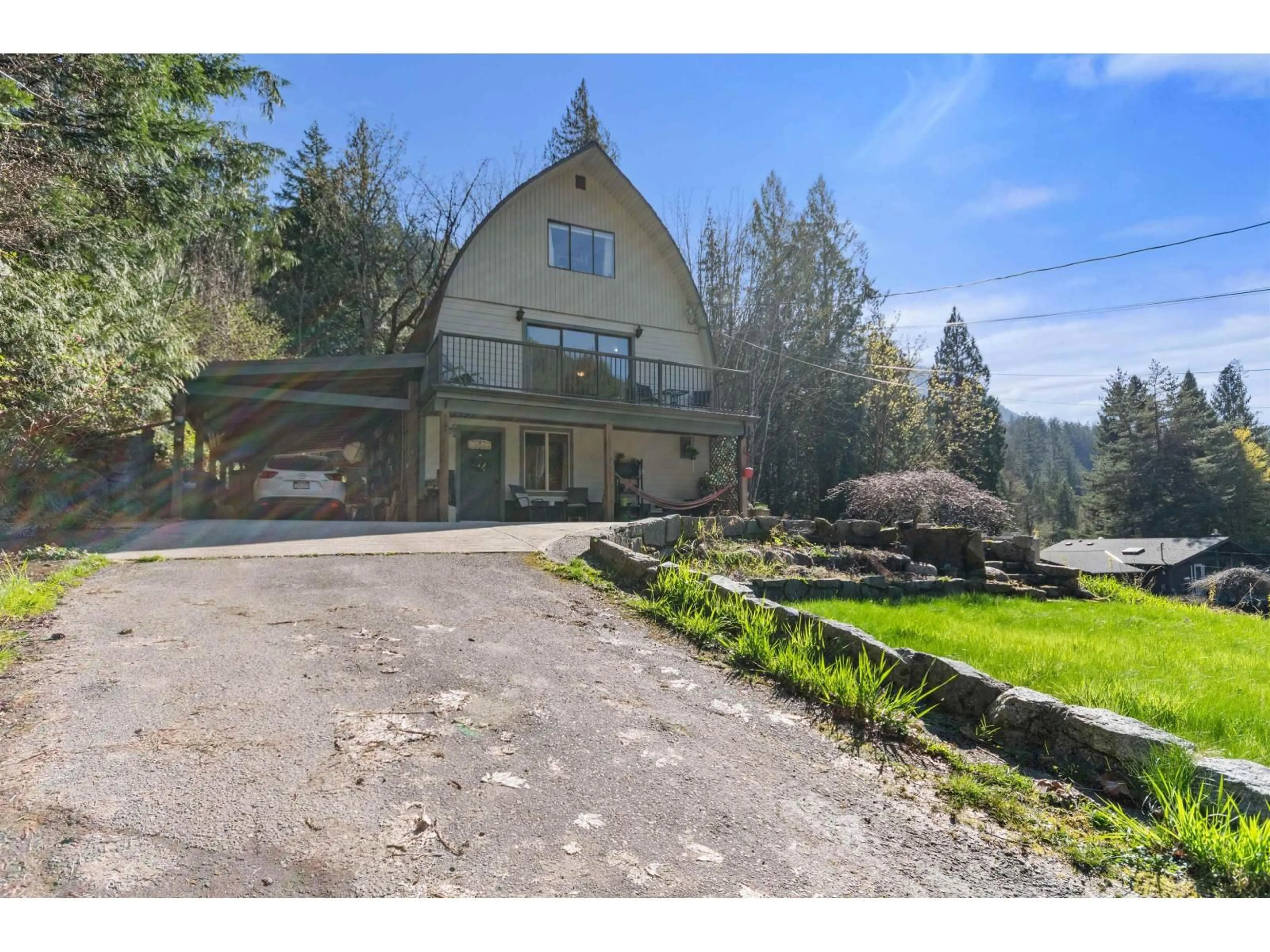 A pic from outside/outdoor area/front of a property/back of a property/a pic from drone, mountain view for 66662 SUMMER ROAD, Hope British Columbia V0X1L1