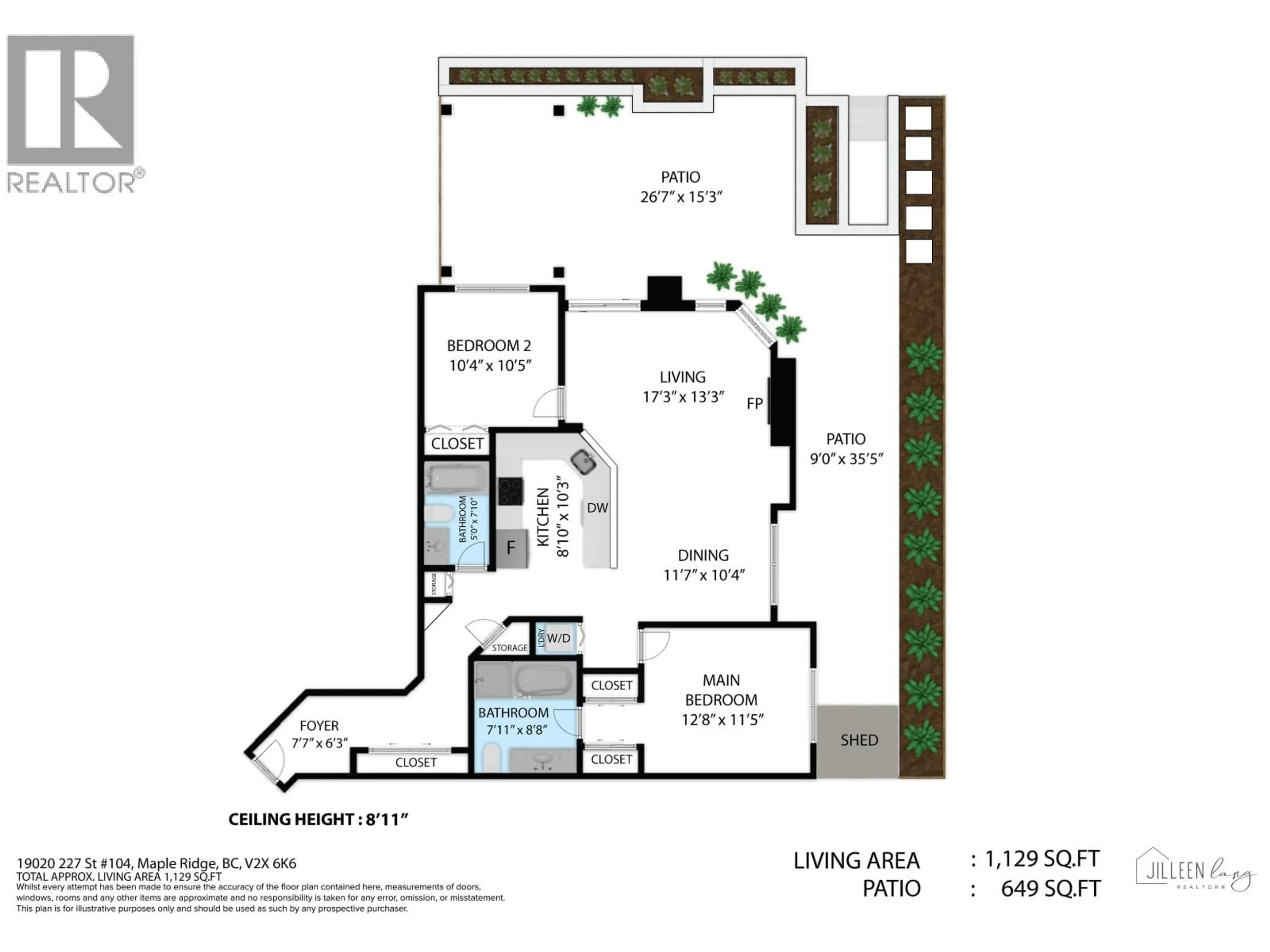 Floor plan for 104 - 12090 227 STREET, Maple Ridge British Columbia V2X6J5