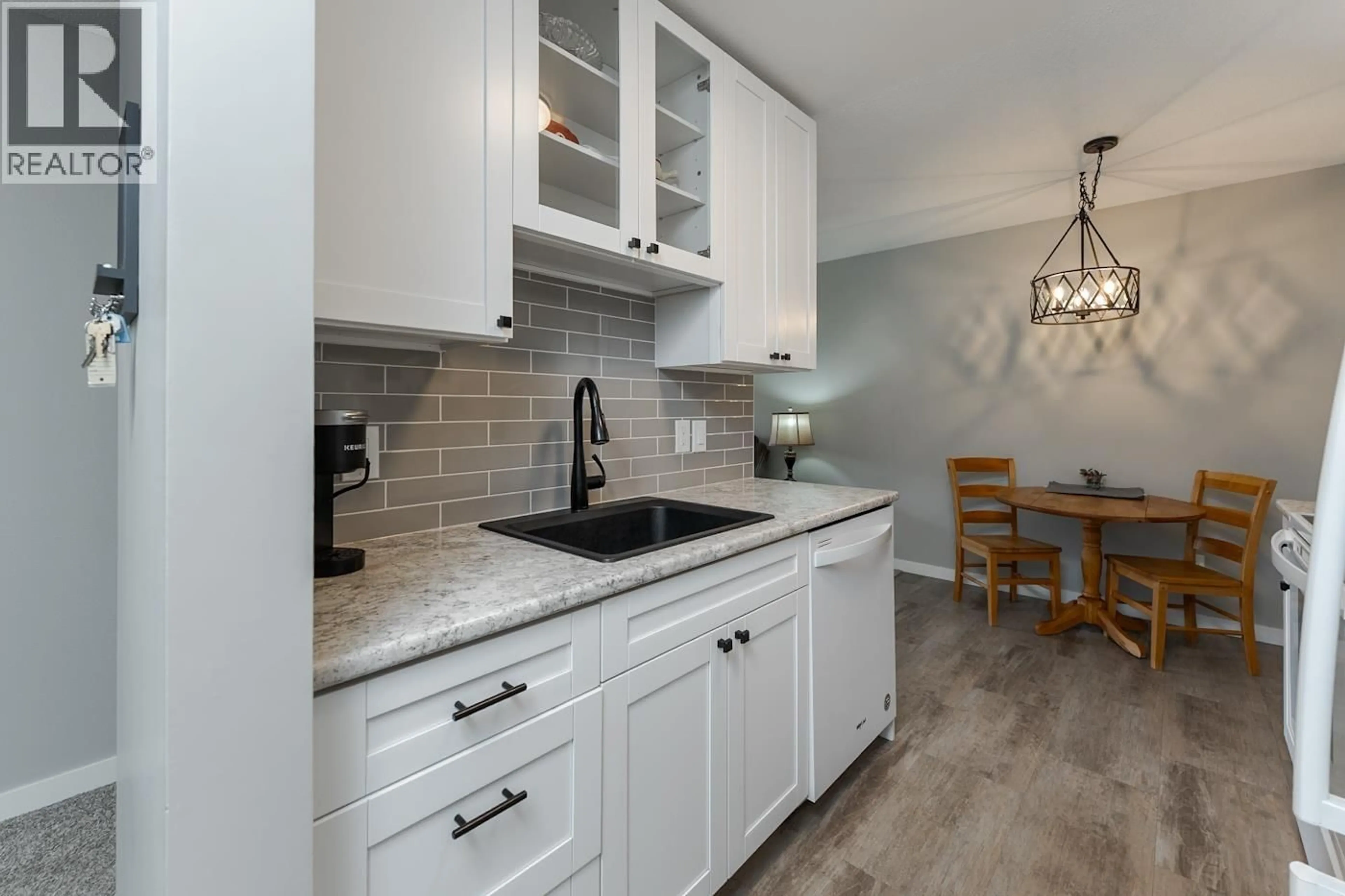 Open concept kitchen, ceramic/tile floor for 206 - 2217 REGENTS CRESCENT, Prince George British Columbia V2L1E9