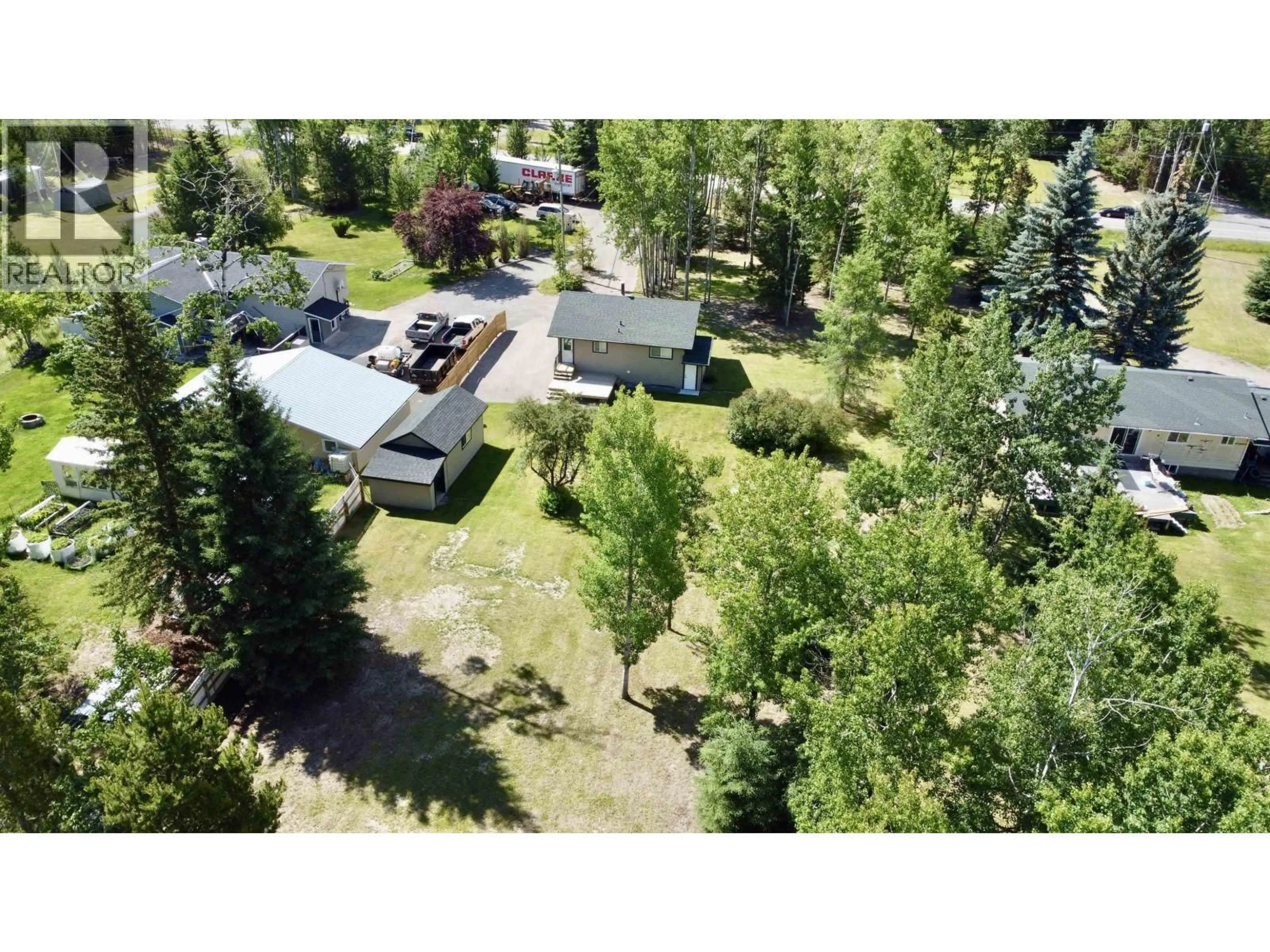 A pic from outside/outdoor area/front of a property/back of a property/a pic from drone, forest/trees view for 5901 HORSE LAKE ROAD, Horse Lake British Columbia V0K2E3