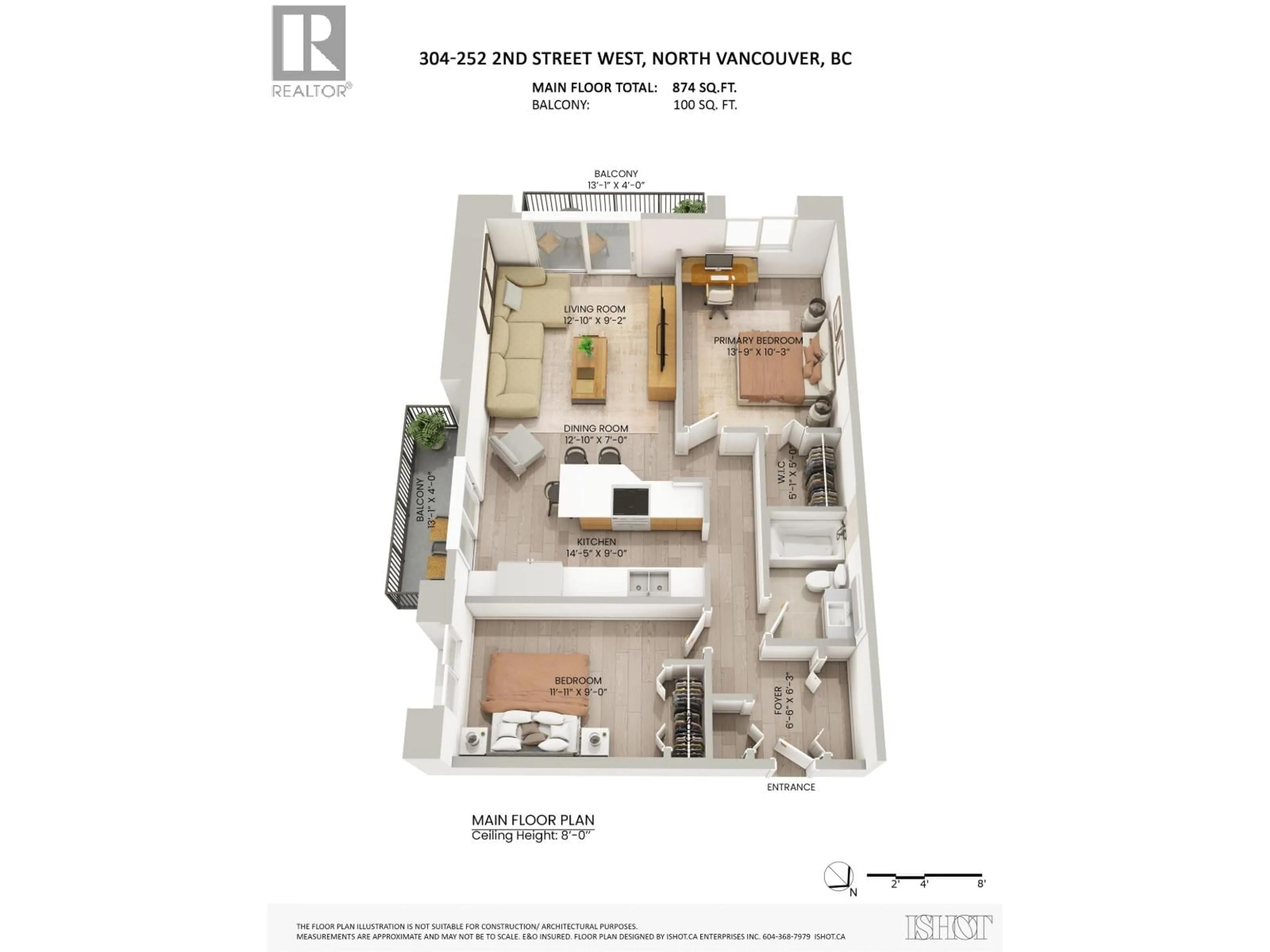 Floor plan for 304 - 252 2ND STREET, North Vancouver British Columbia V7M1C8