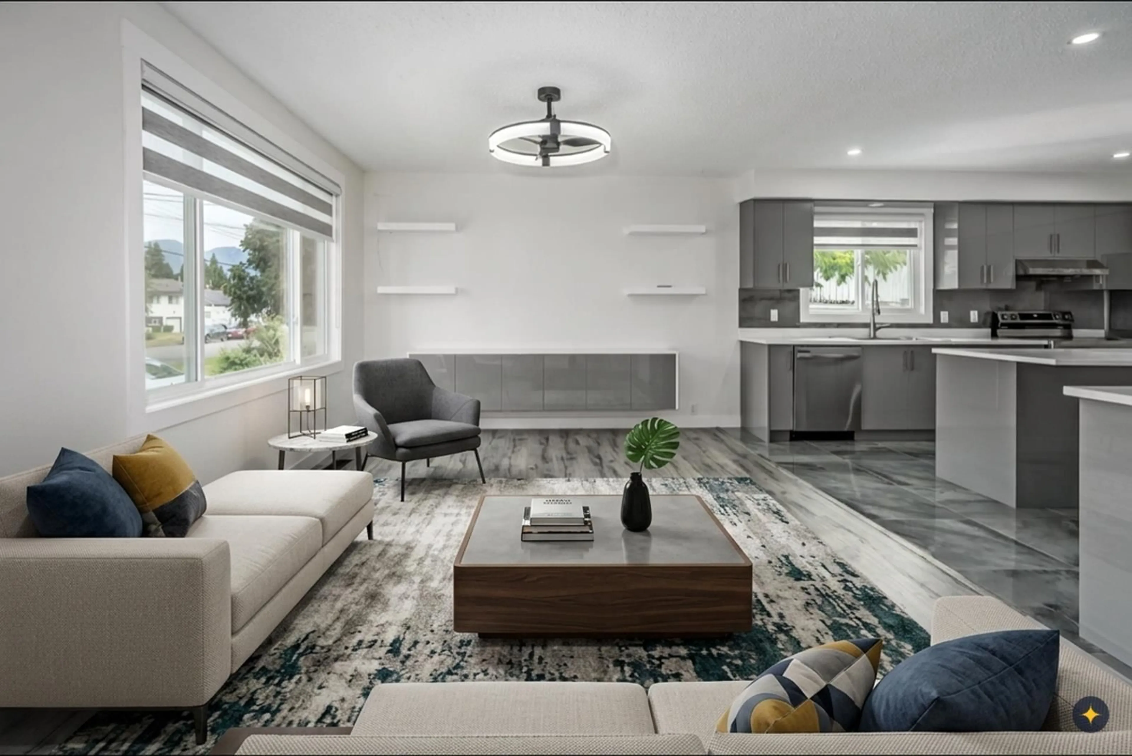 Living room with furniture, unknown for 8762 BELLEVUE DRIVE, Chilliwack British Columbia V2P3W7