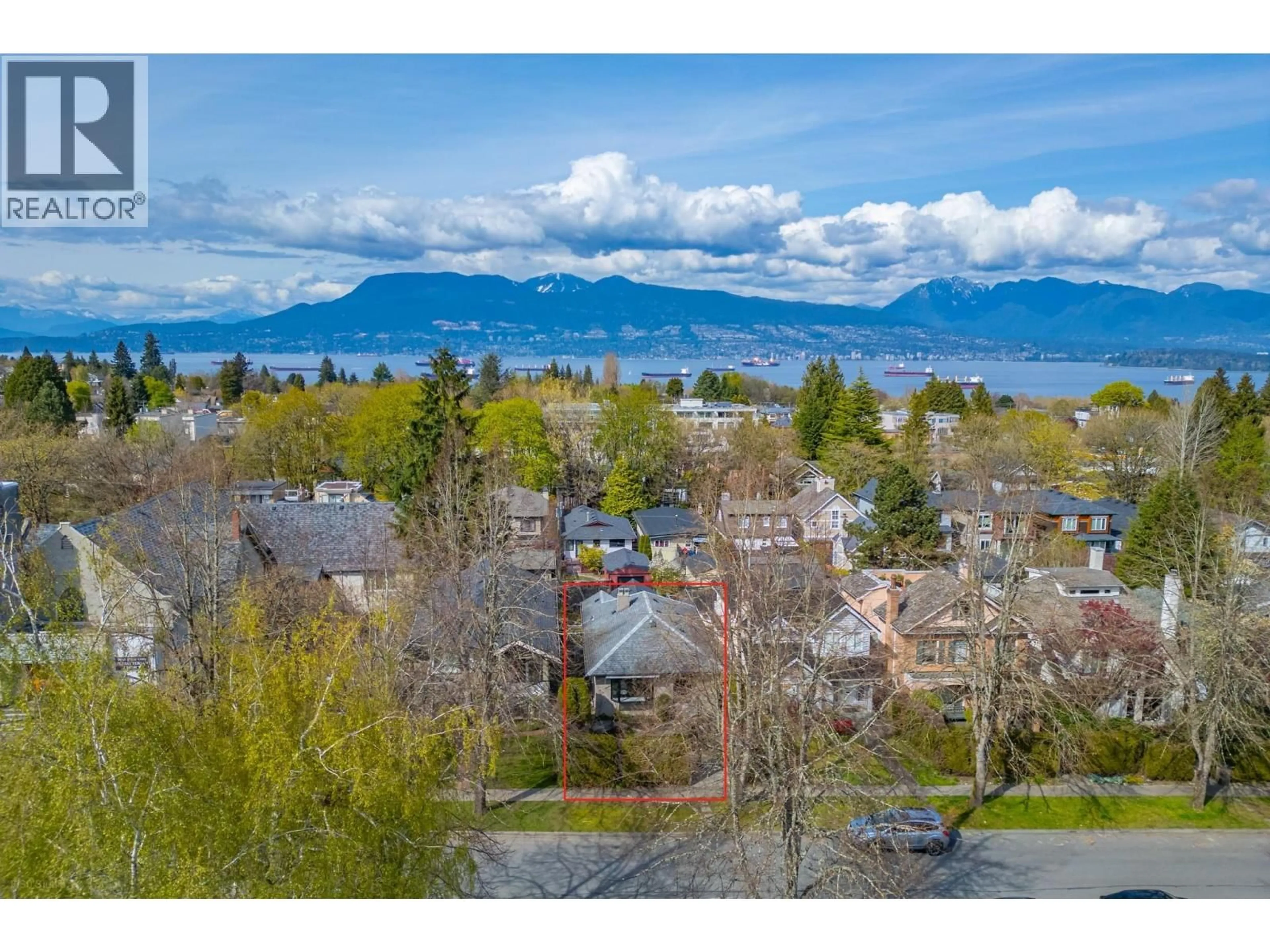A pic from outside/outdoor area/front of a property/back of a property/a pic from drone, mountain view for 4377 12TH AVENUE, Vancouver British Columbia V6R2P9