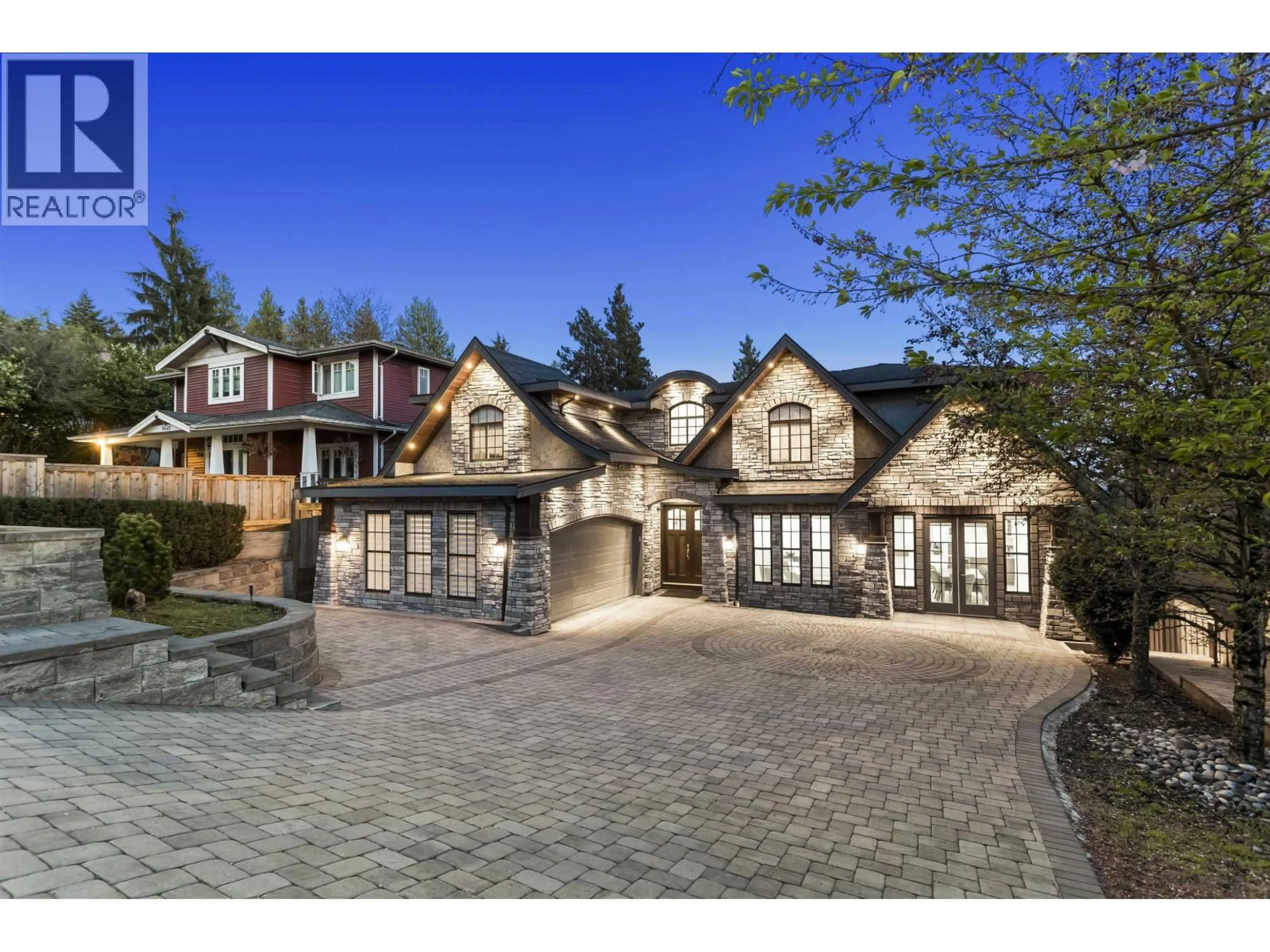 Home with brick exterior material, street for 8656 GILLEY AVENUE, Burnaby British Columbia V5J4Y5
