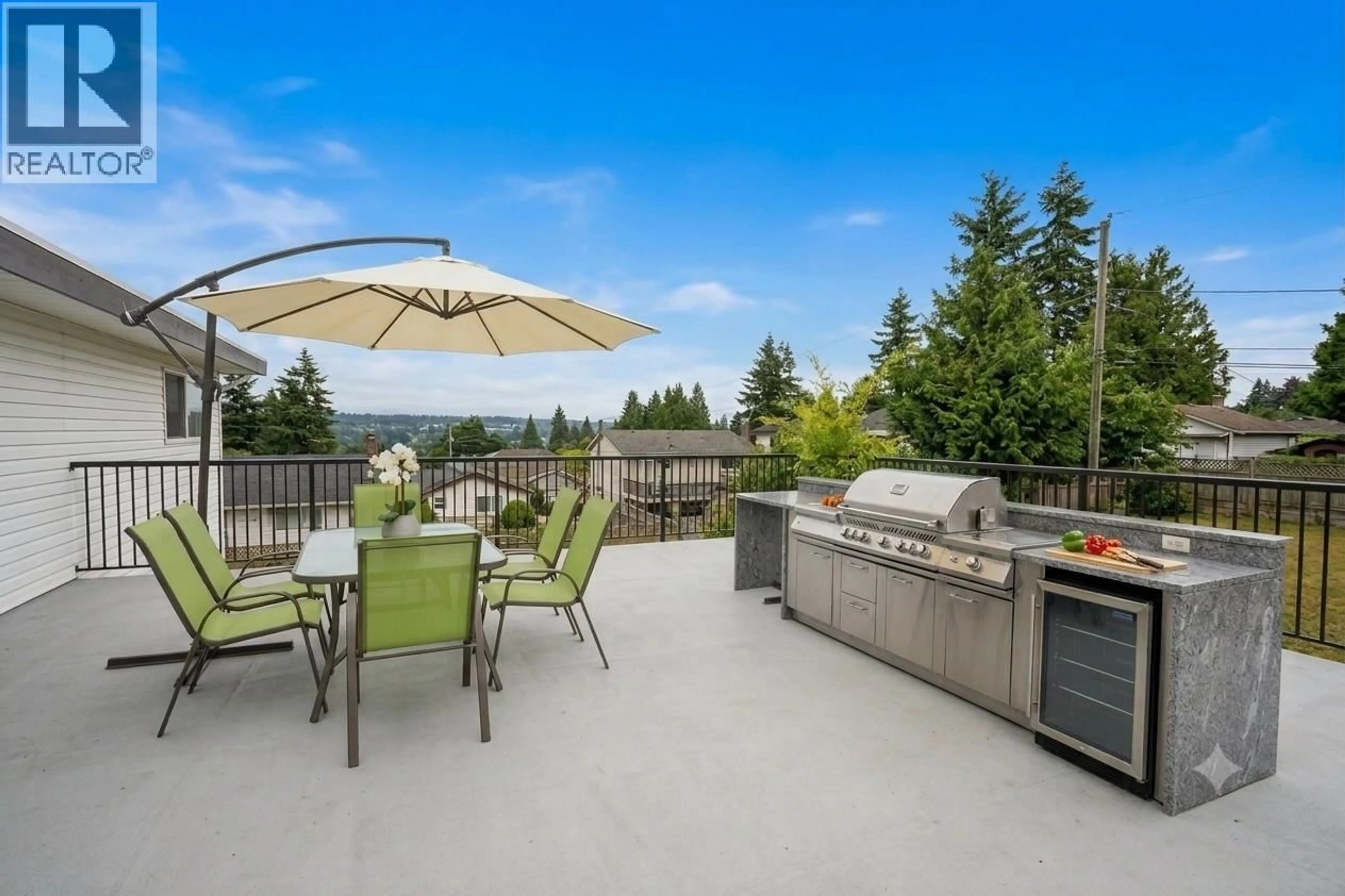 Patio, mountain view for 7969 BURNLAKE DRIVE, Burnaby British Columbia V5A2G2