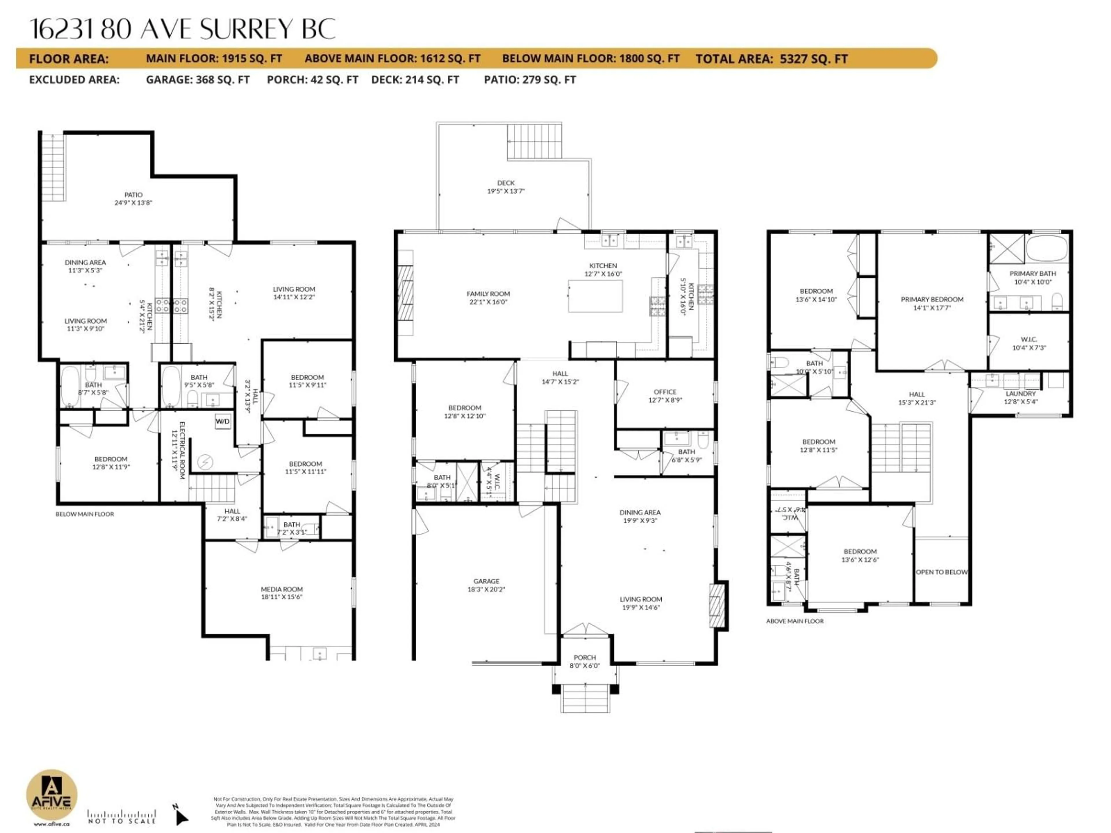 Floor plan for 16231 80 AVENUE, Surrey British Columbia V4N0X2