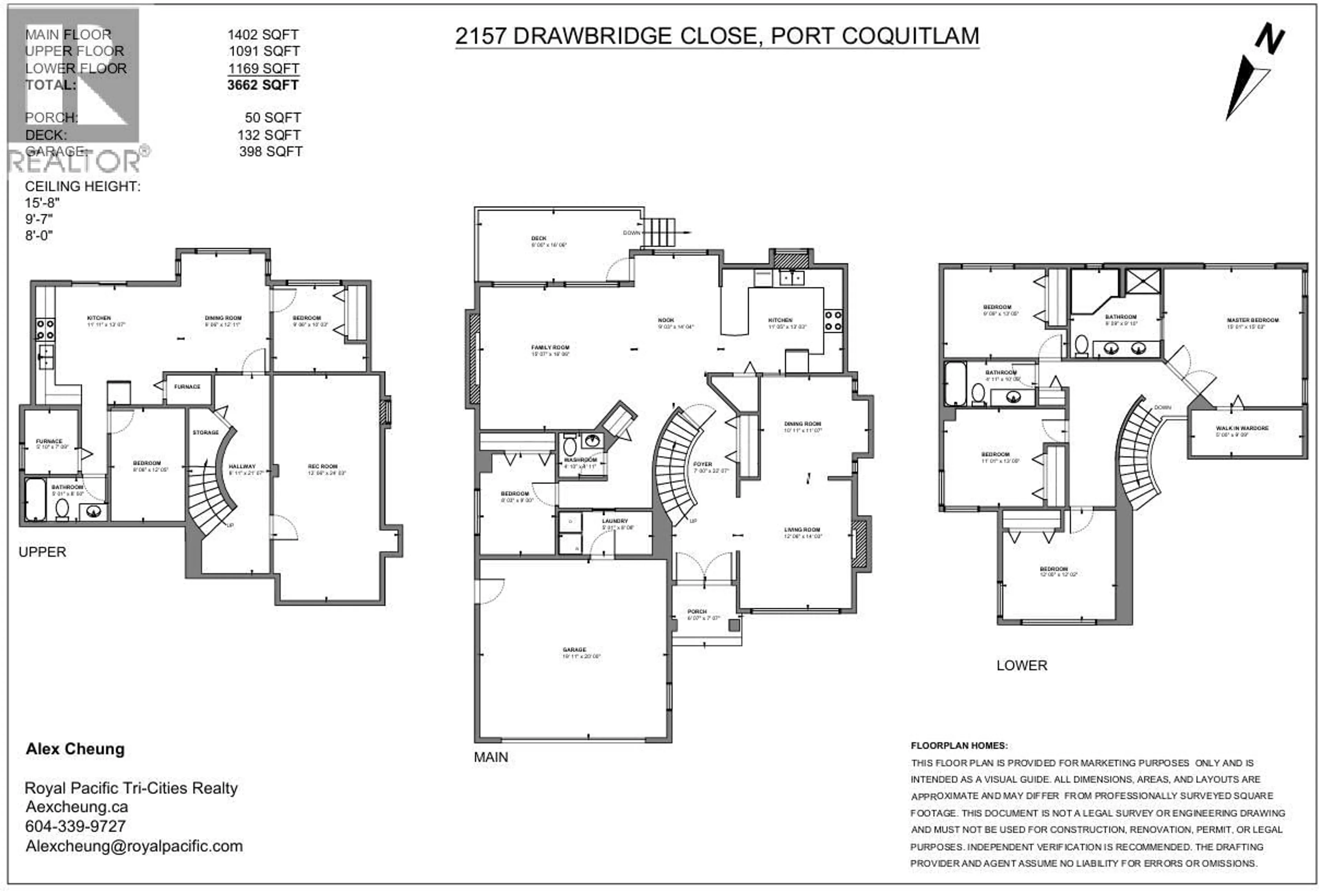 Floor plan for 2157 DRAWBRIDGE CLOSE, Port Coquitlam British Columbia V3C6H8