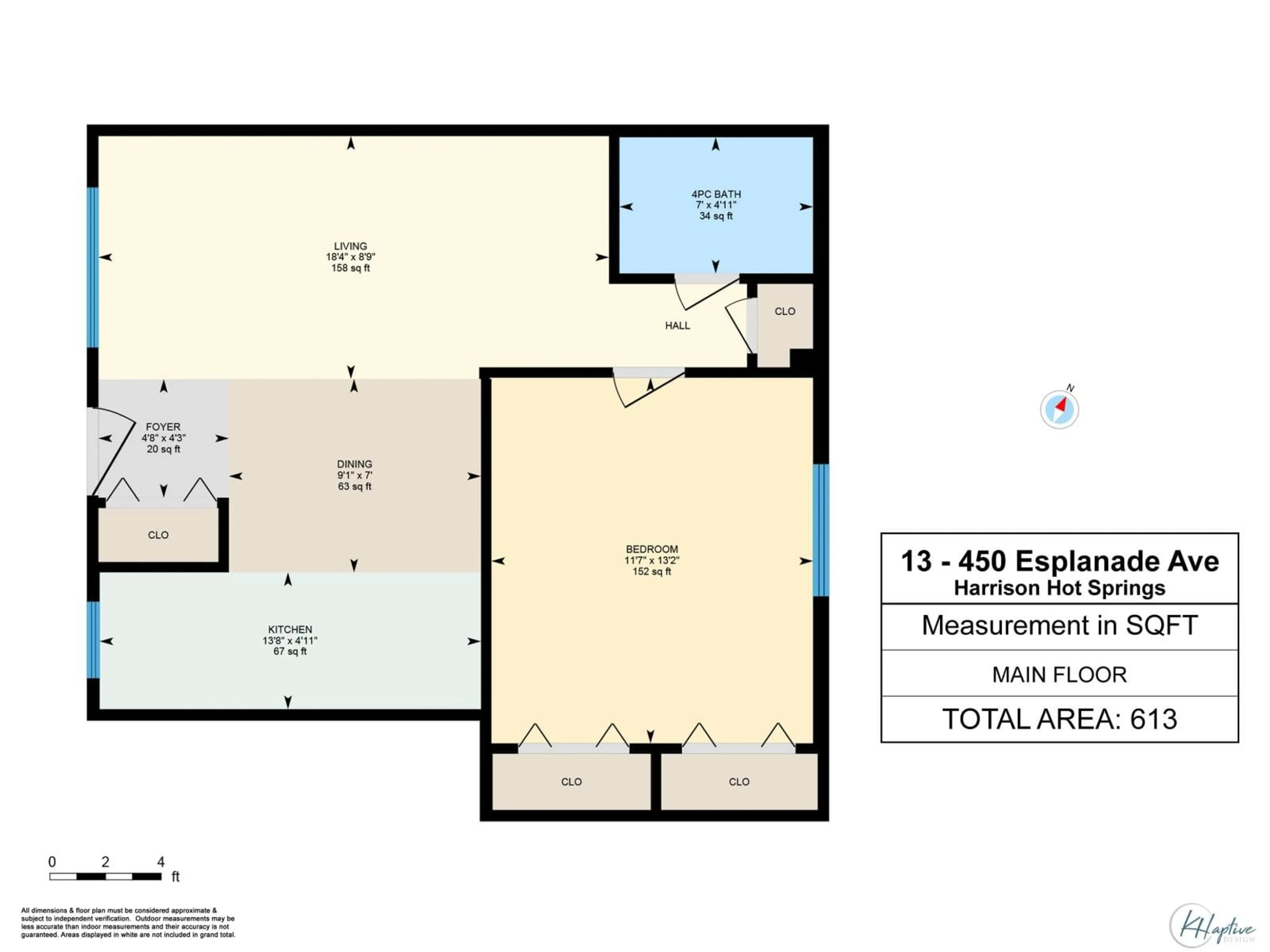 Floor plan for 13 - 450 ESPLANADE AVENUE, Harrison Hot Springs British Columbia V0M1K0