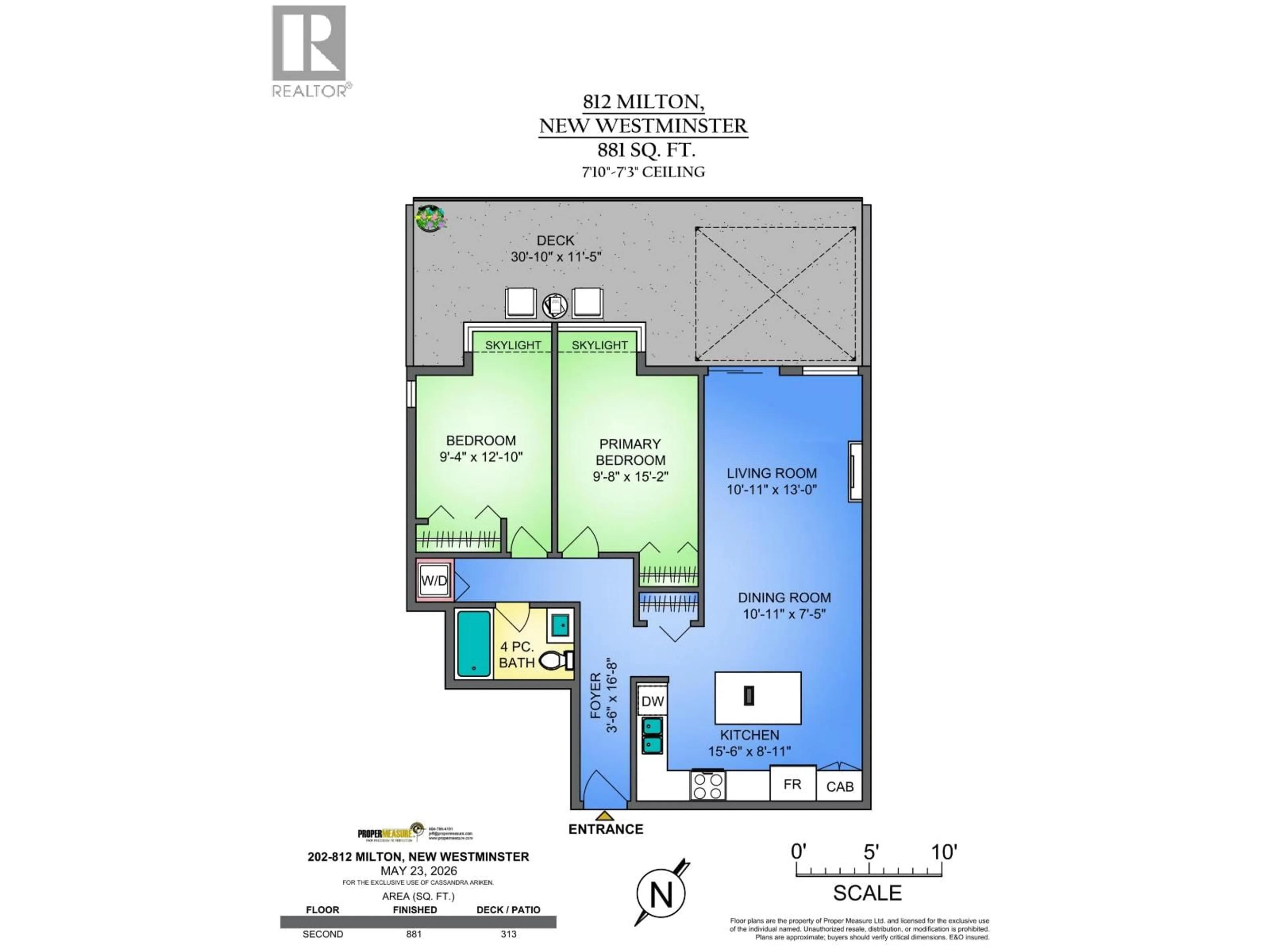 Floor plan for 202 - 812 MILTON STREET, New Westminster British Columbia V3M1N2