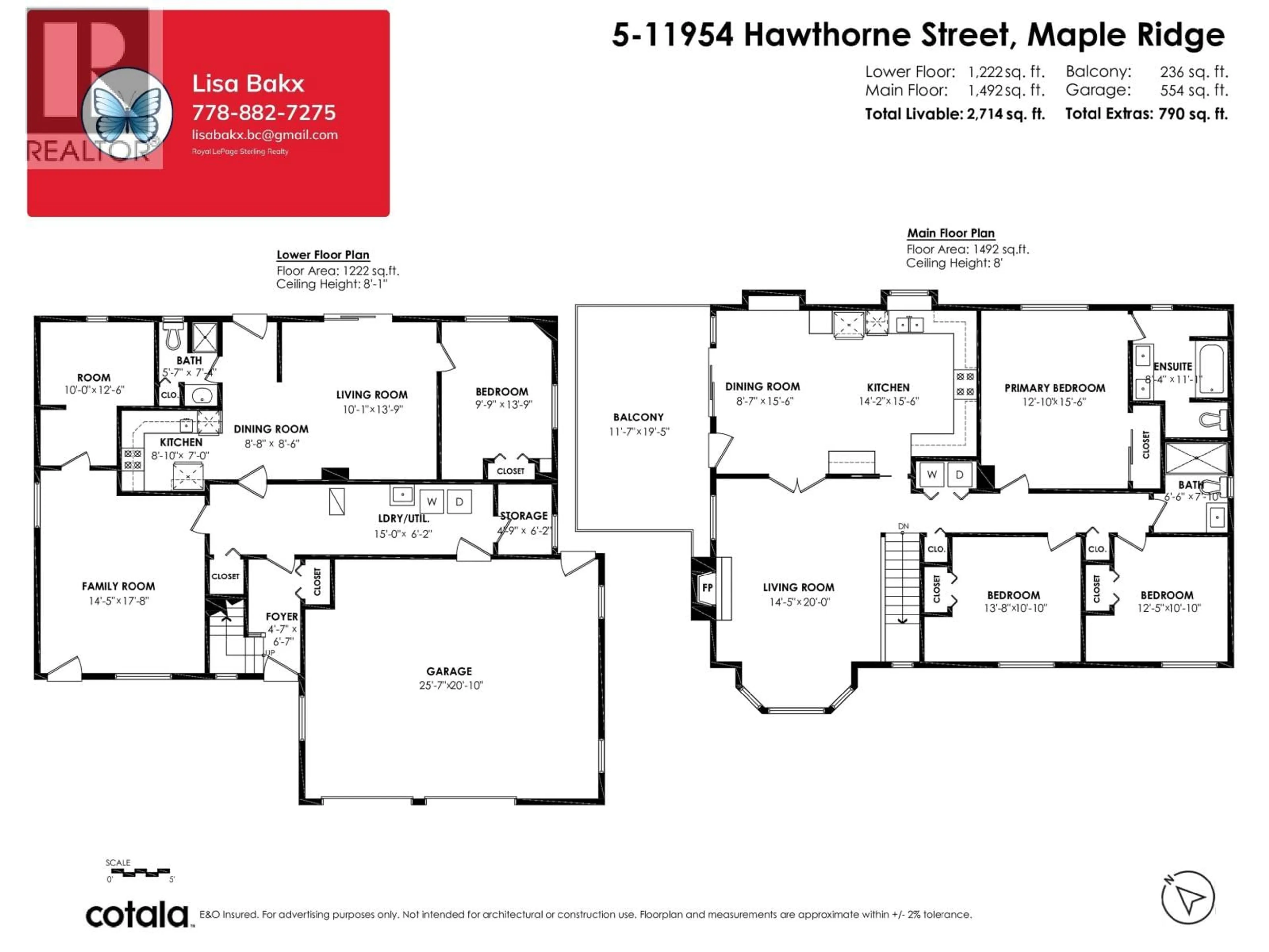 Floor plan for 5 - 11954 HAWTHORNE STREET, Maple Ridge British Columbia V2X6V4