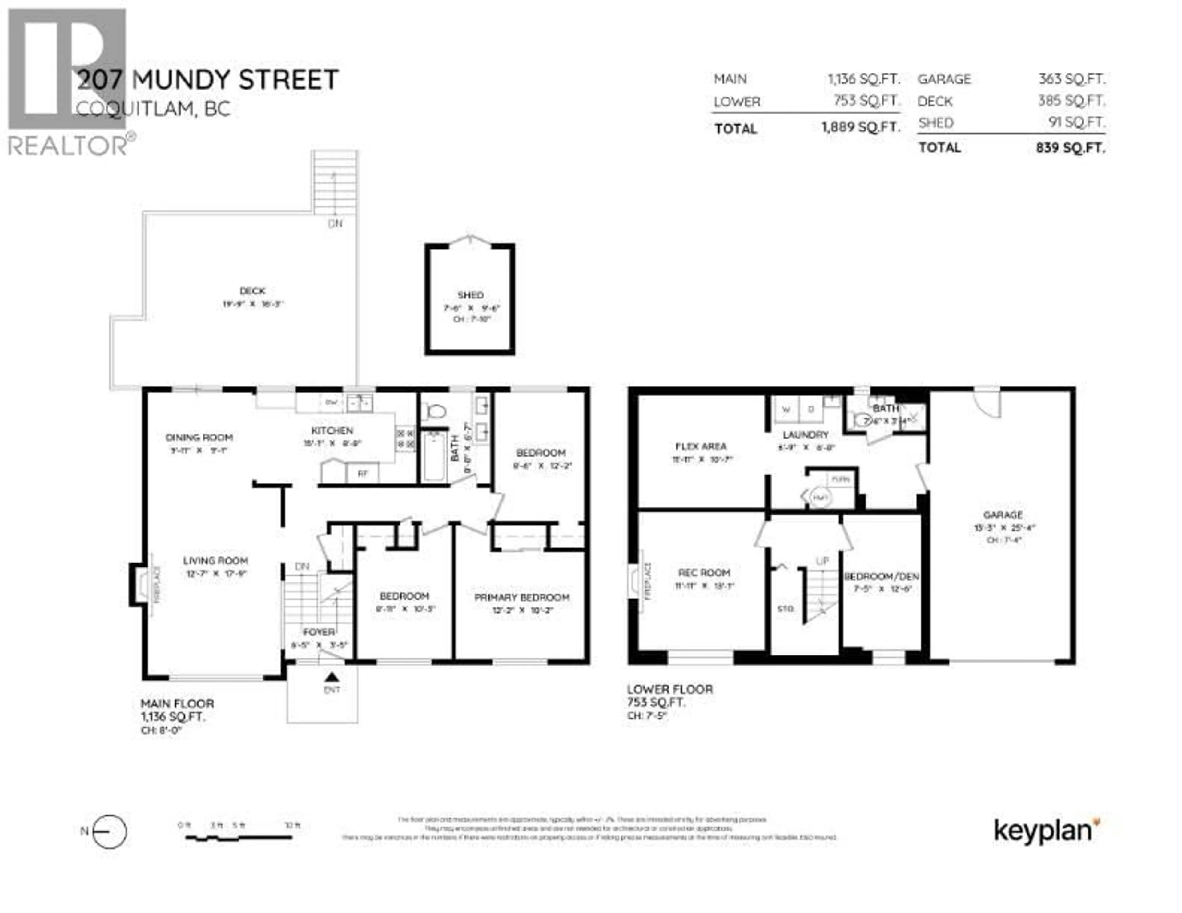 Floor plan for 207 MUNDY STREET, Coquitlam British Columbia V3K5M1