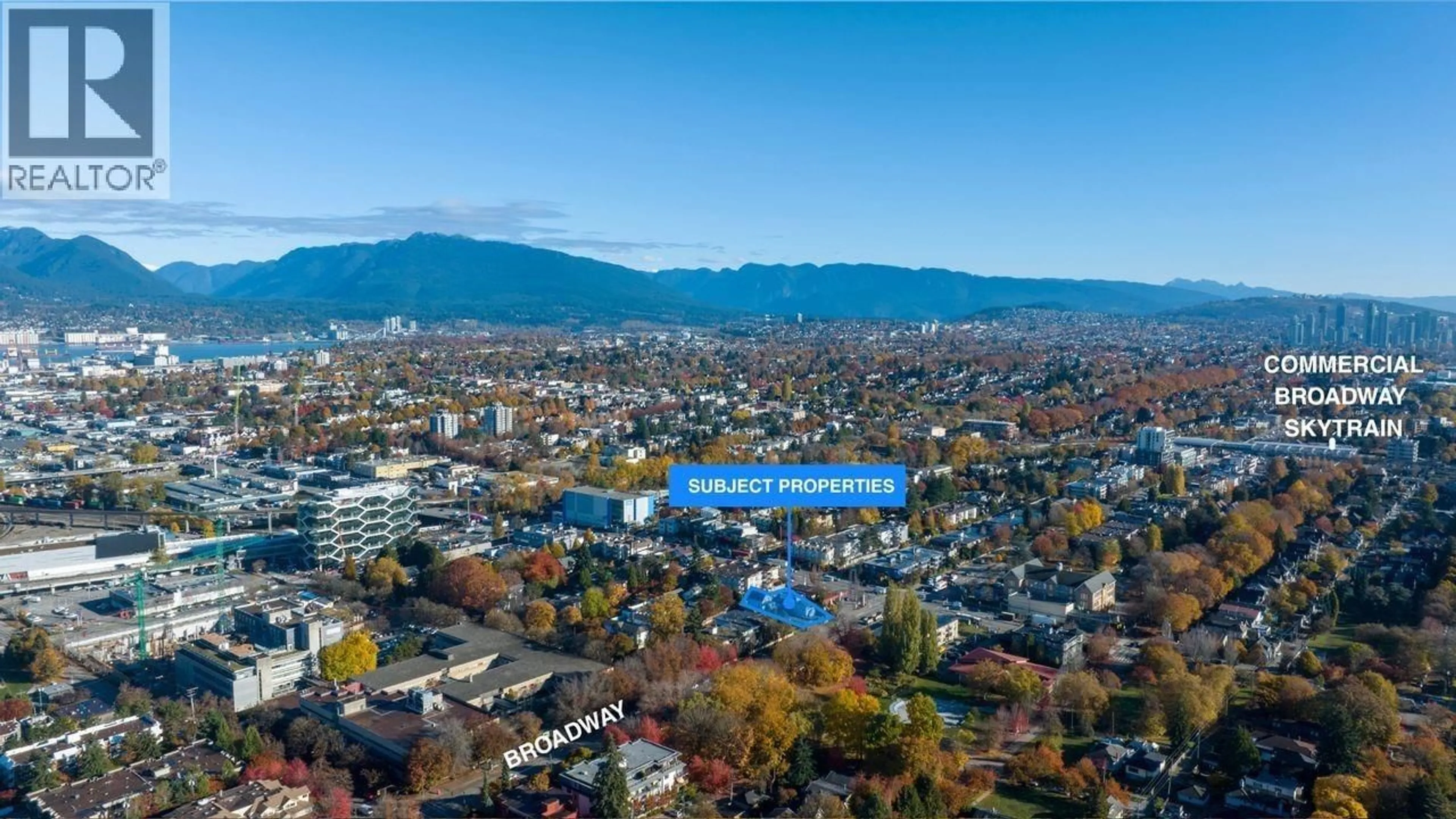 A pic from outside/outdoor area/front of a property/back of a property/a pic from drone, mountain view for 1257 BROADWAY, Vancouver British Columbia V5T1Y8
