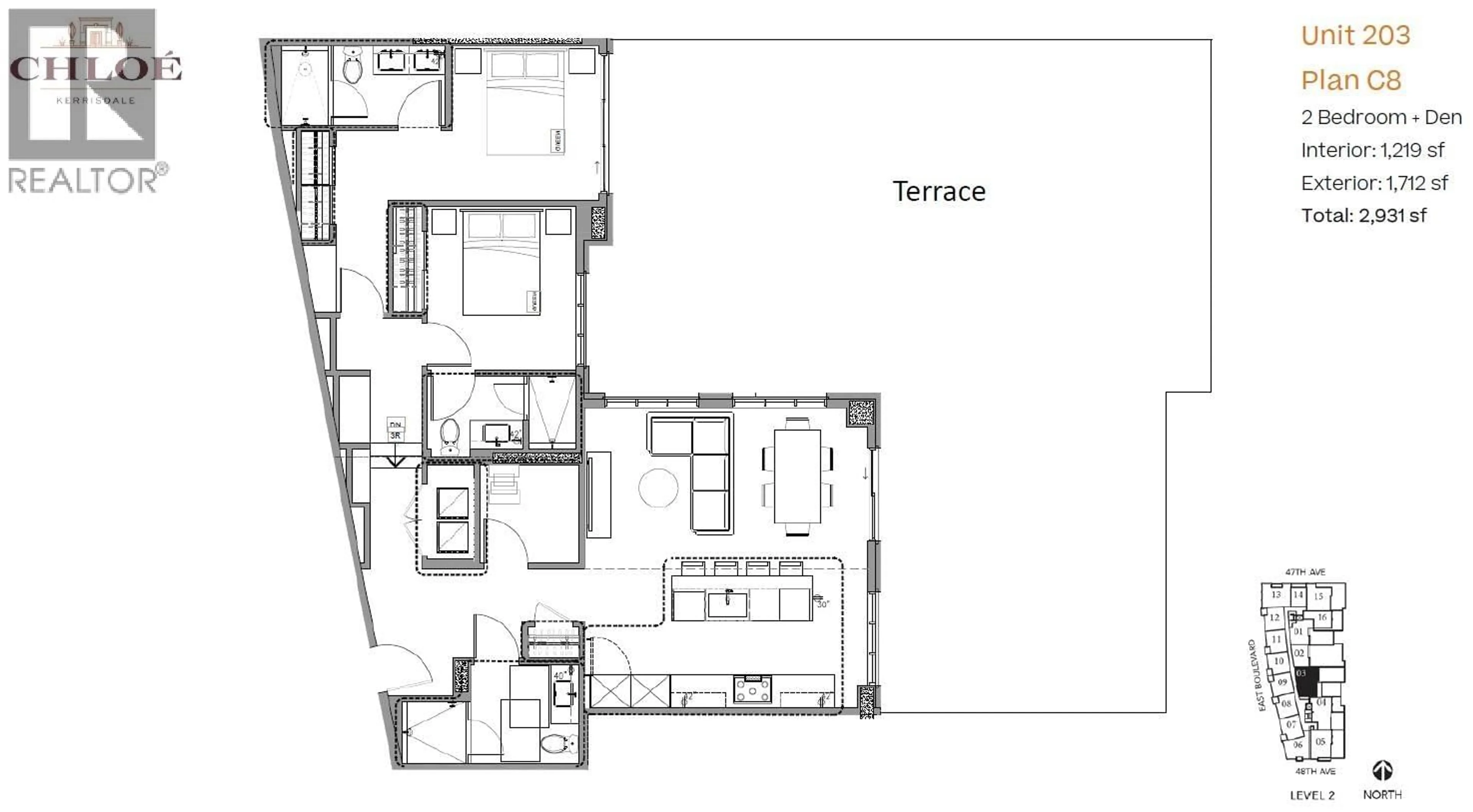Floor plan for 203 - 2096 47TH AVENUE, Vancouver British Columbia V6M0E5