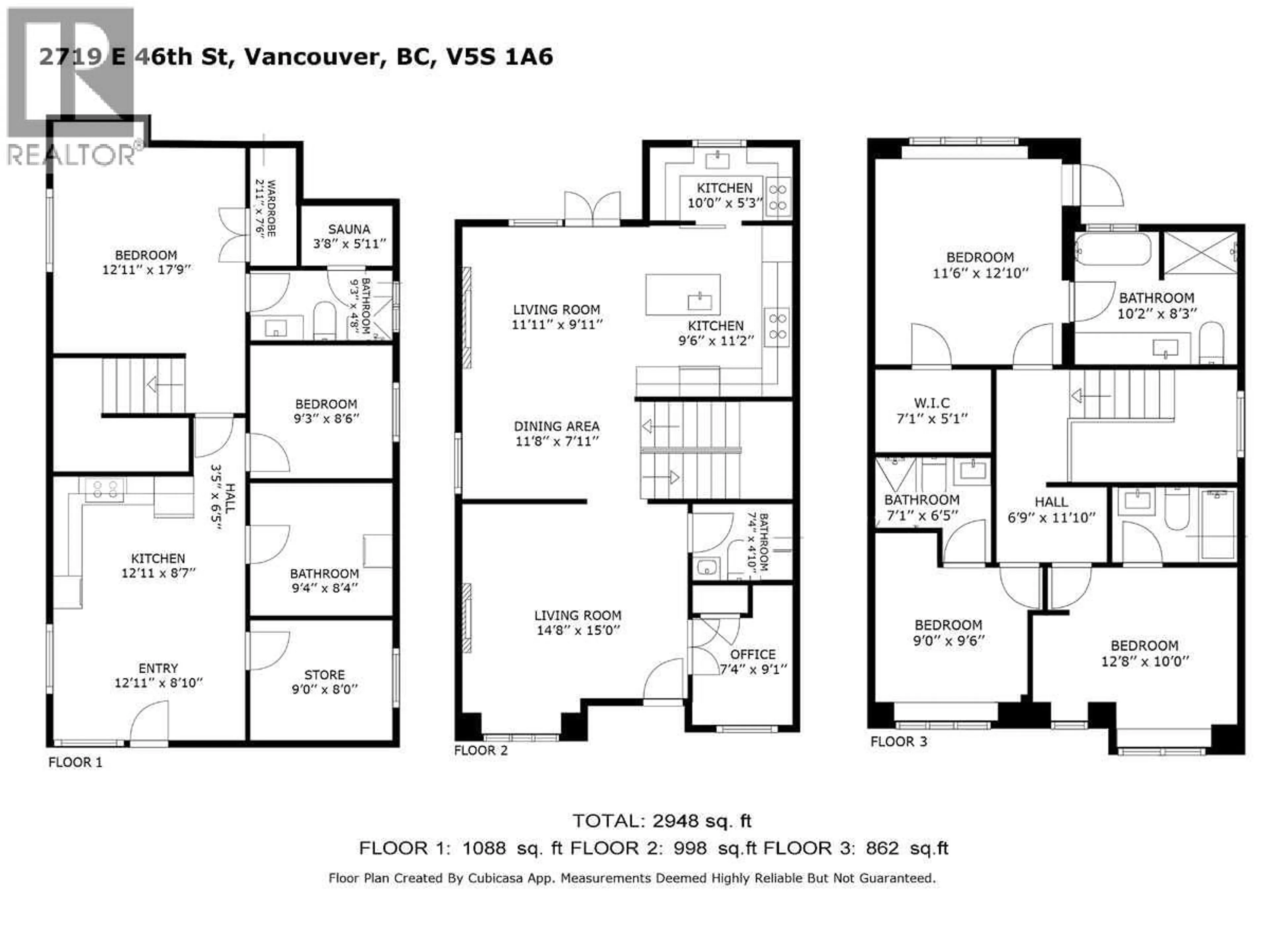 Floor plan for 2719 46TH AVENUE, Vancouver British Columbia V5S1A6
