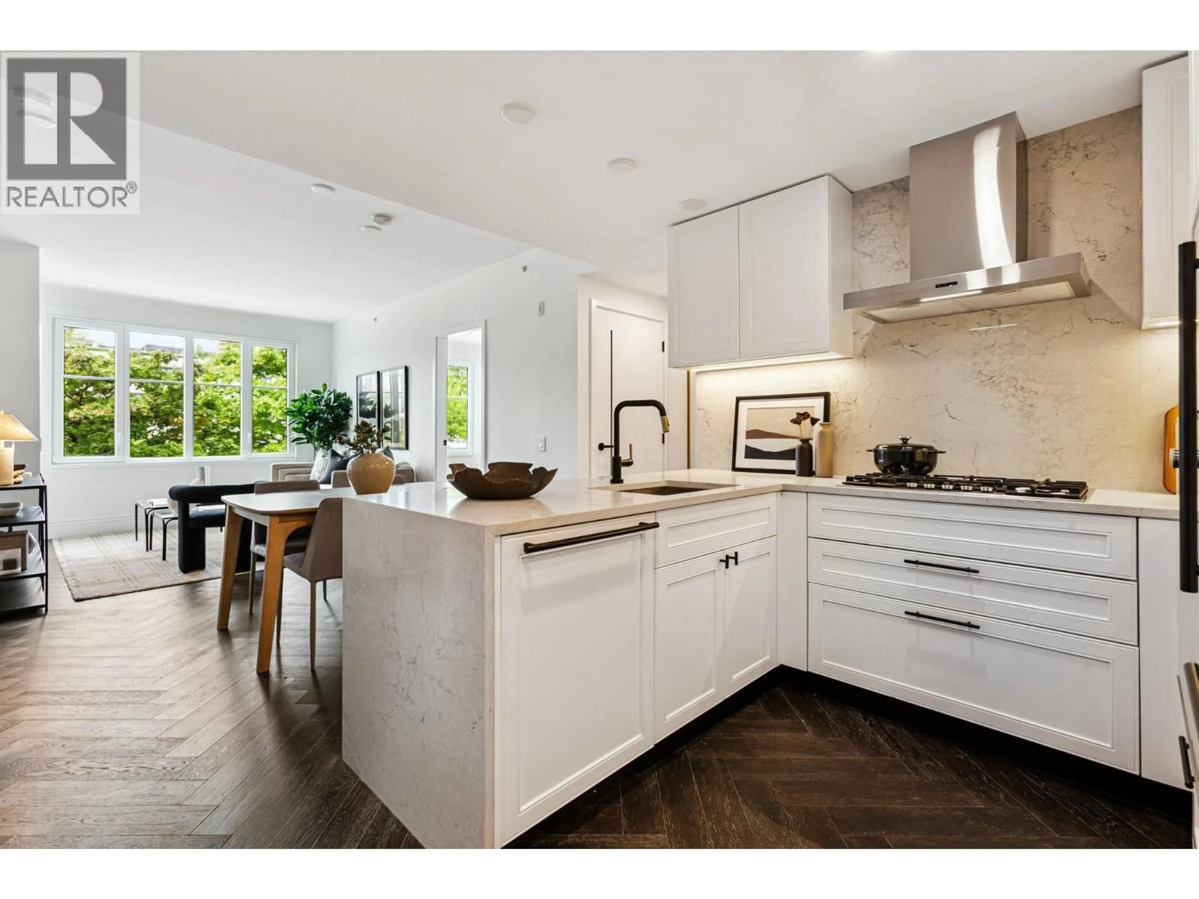 Open concept kitchen, ceramic/tile floor for 311 - 2096 47TH AVENUE, Vancouver British Columbia V6M0E5
