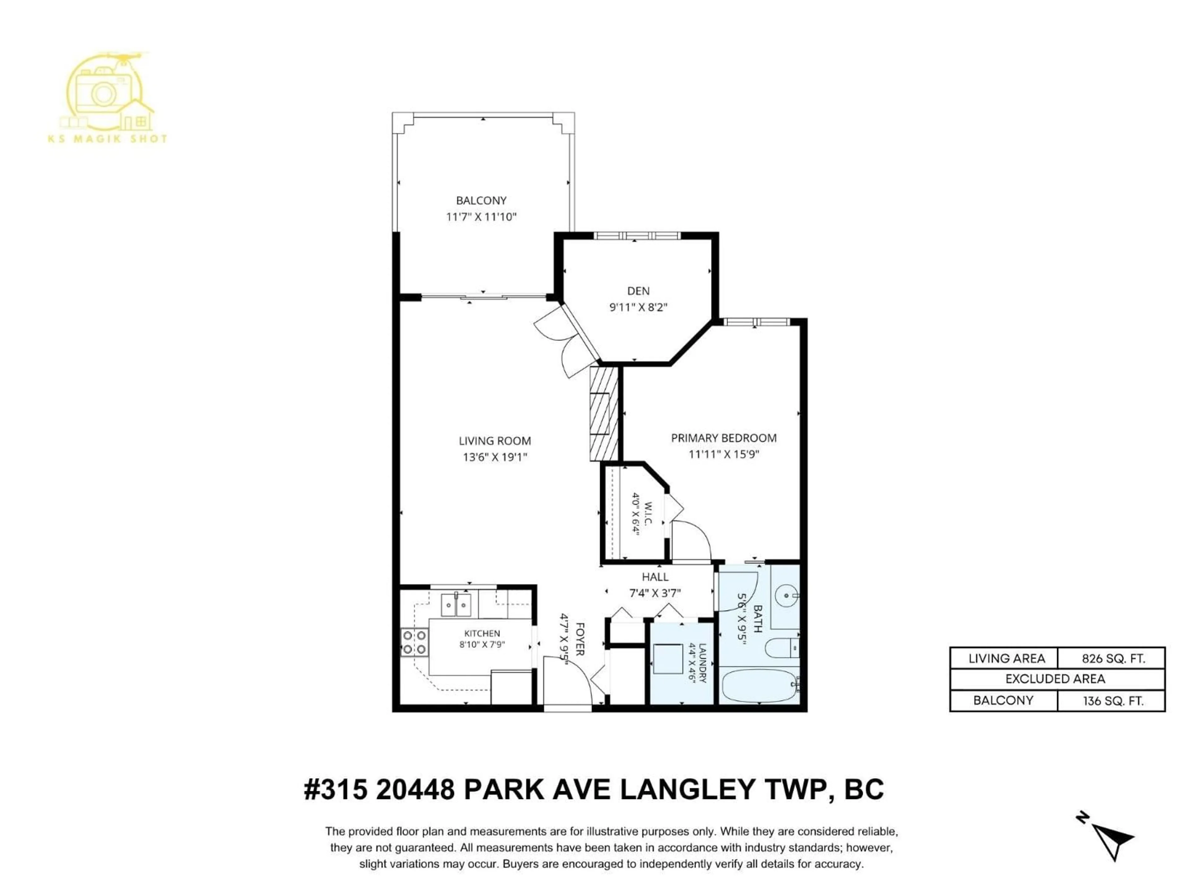 Floor plan for 315 - 20448 PARK AVENUE, Langley British Columbia V3A4N3