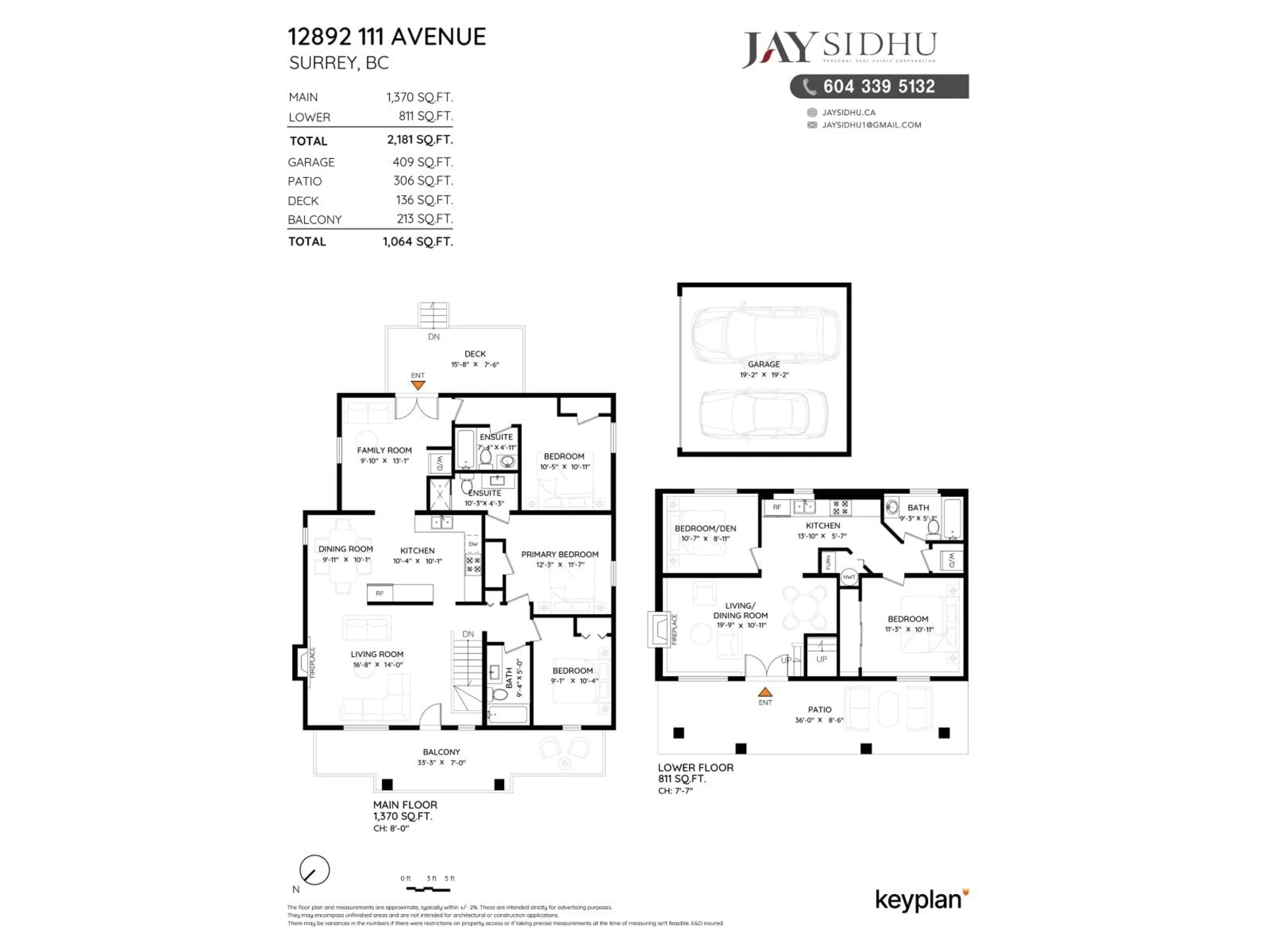 Floor plan for 12892 111 AVENUE, Surrey British Columbia V3T2R4