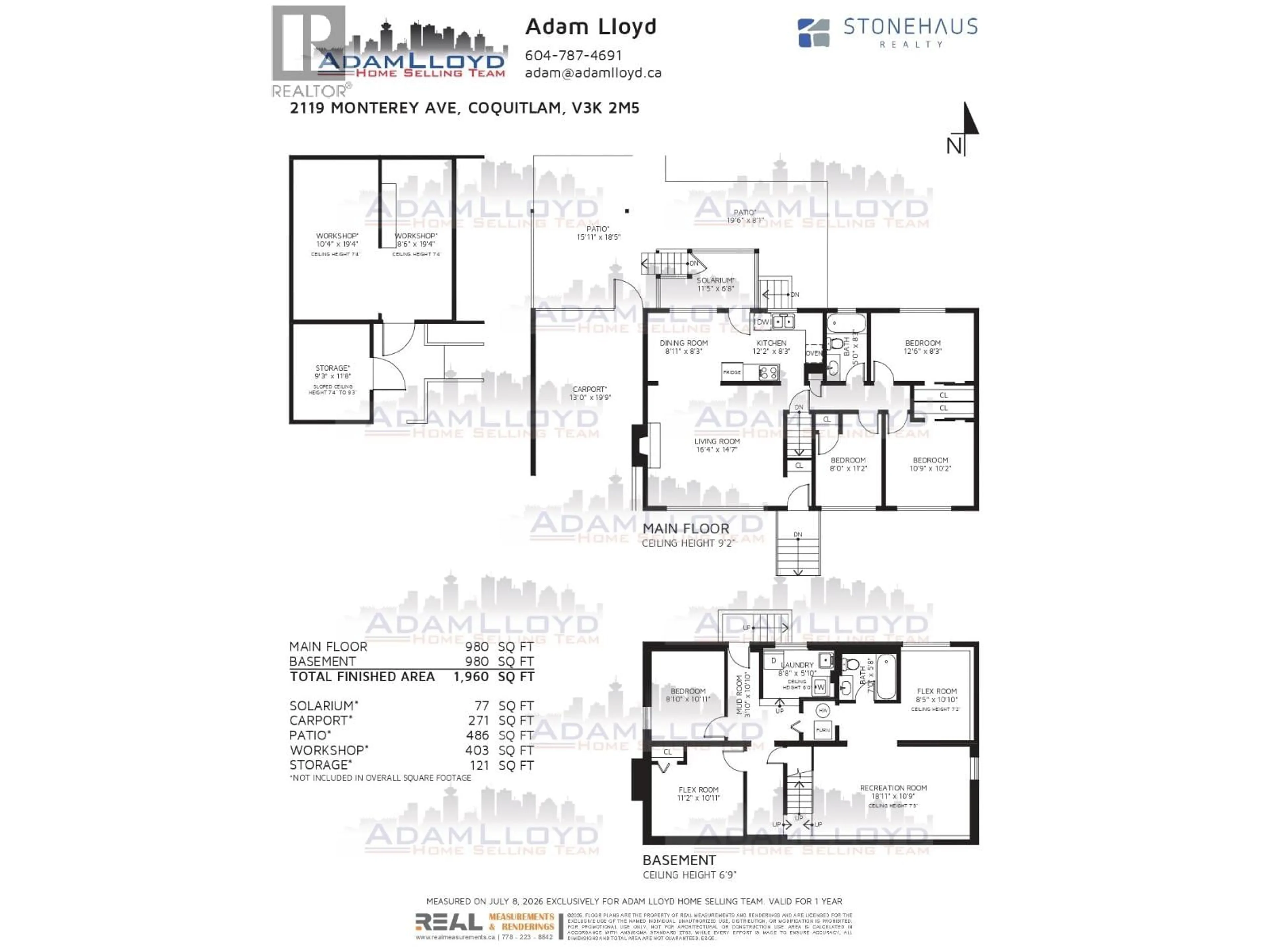 Floor plan for 2119 MONTEREY AVENUE, Coquitlam British Columbia V3K2M5