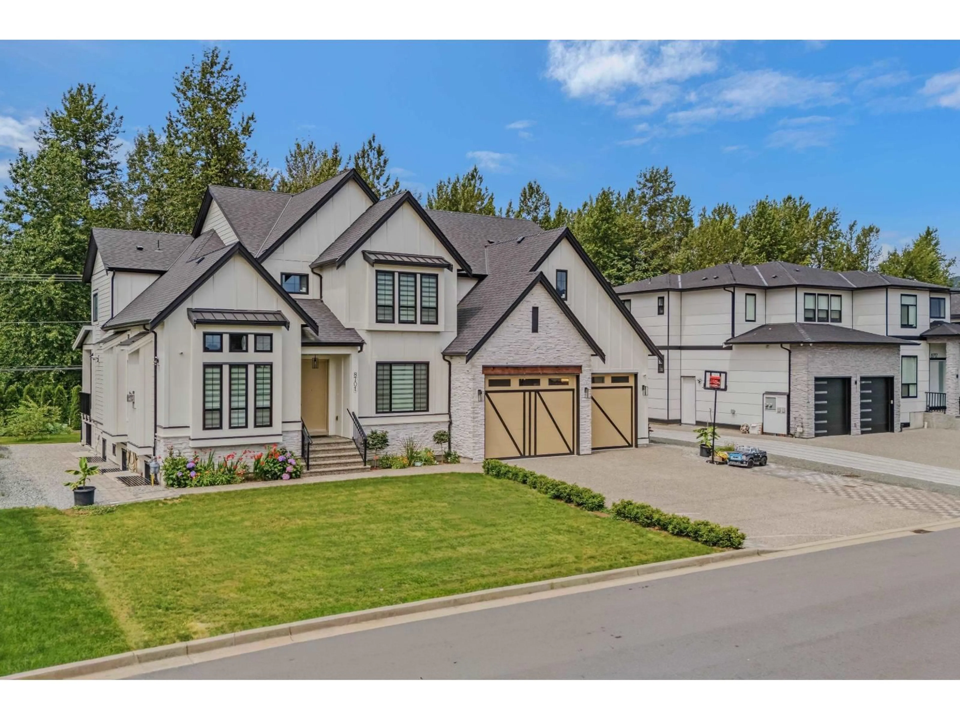 Home with brick exterior material, street for 8701 CLEVEN DRIVE, Mission British Columbia V2V6Y6