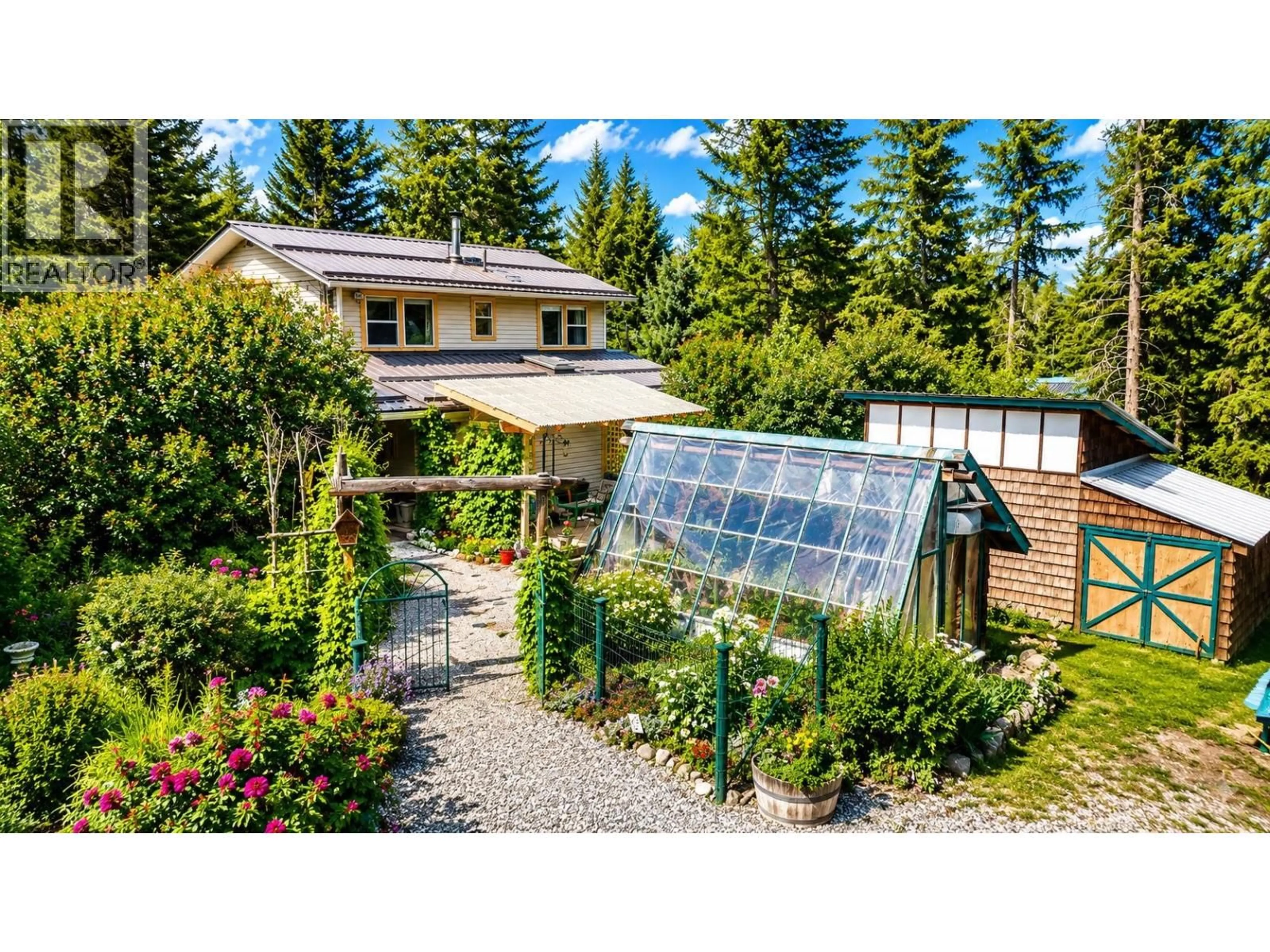 A pic from outside/outdoor area/front of a property/back of a property/a pic from drone, unknown for 6681 BARNETT ROAD, 100 Mile House British Columbia V0K2E2