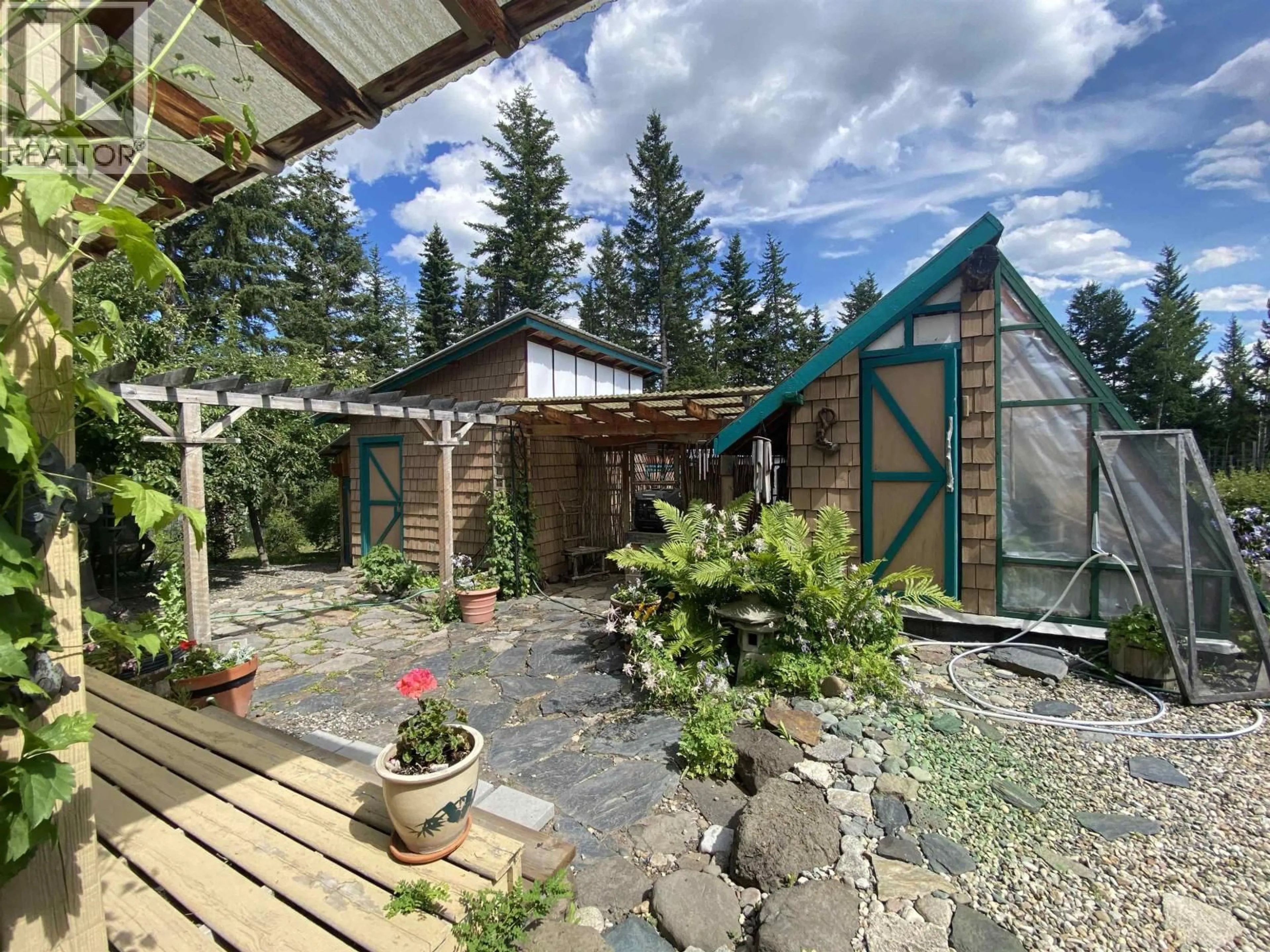 A pic from outside/outdoor area/front of a property/back of a property/a pic from drone, unknown for 6681 BARNETT ROAD, 100 Mile House British Columbia V0K2E2