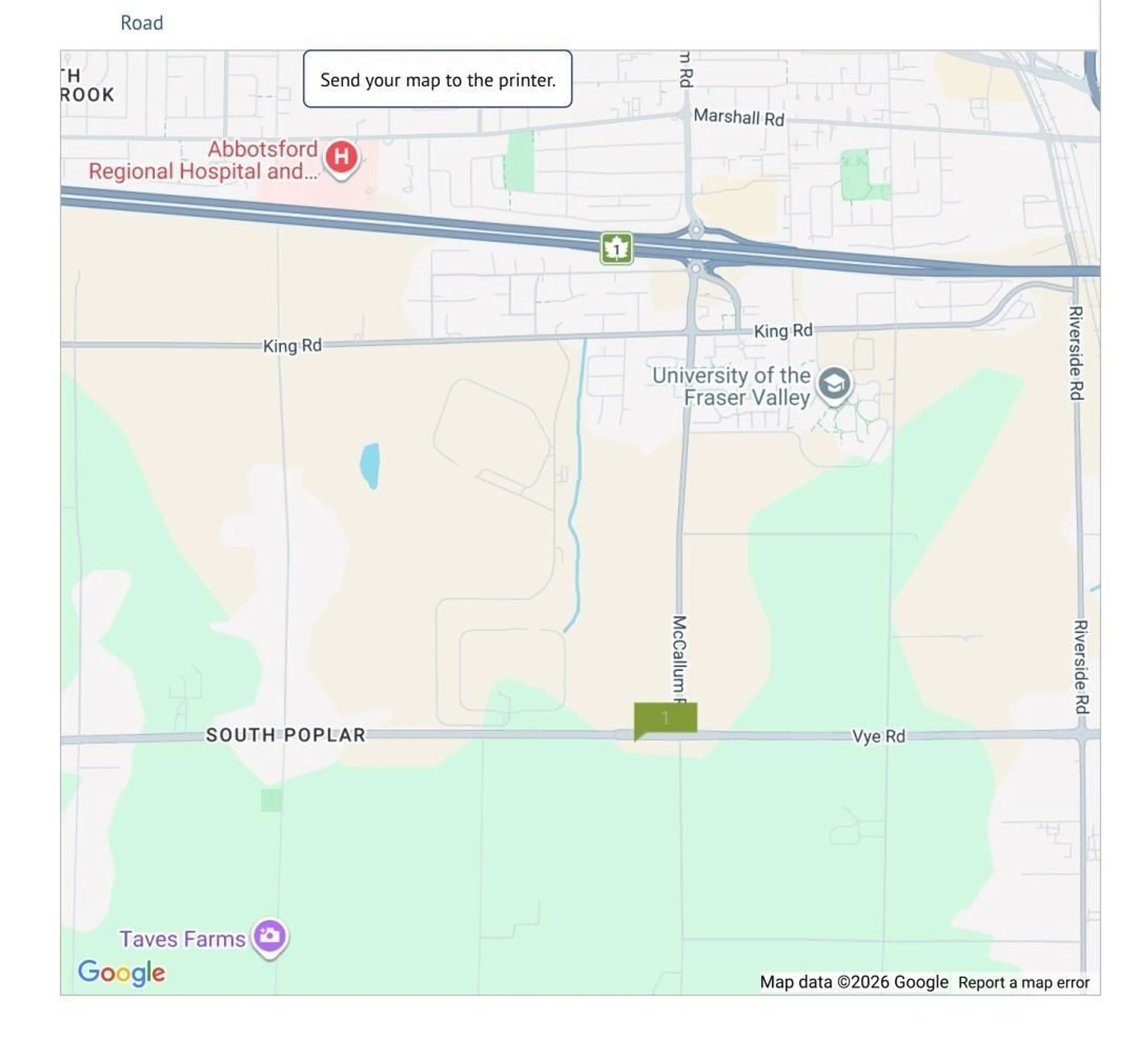 Picture of a map for 33508 HUNTINGDON ROAD, Abbotsford British Columbia V2S7Z5