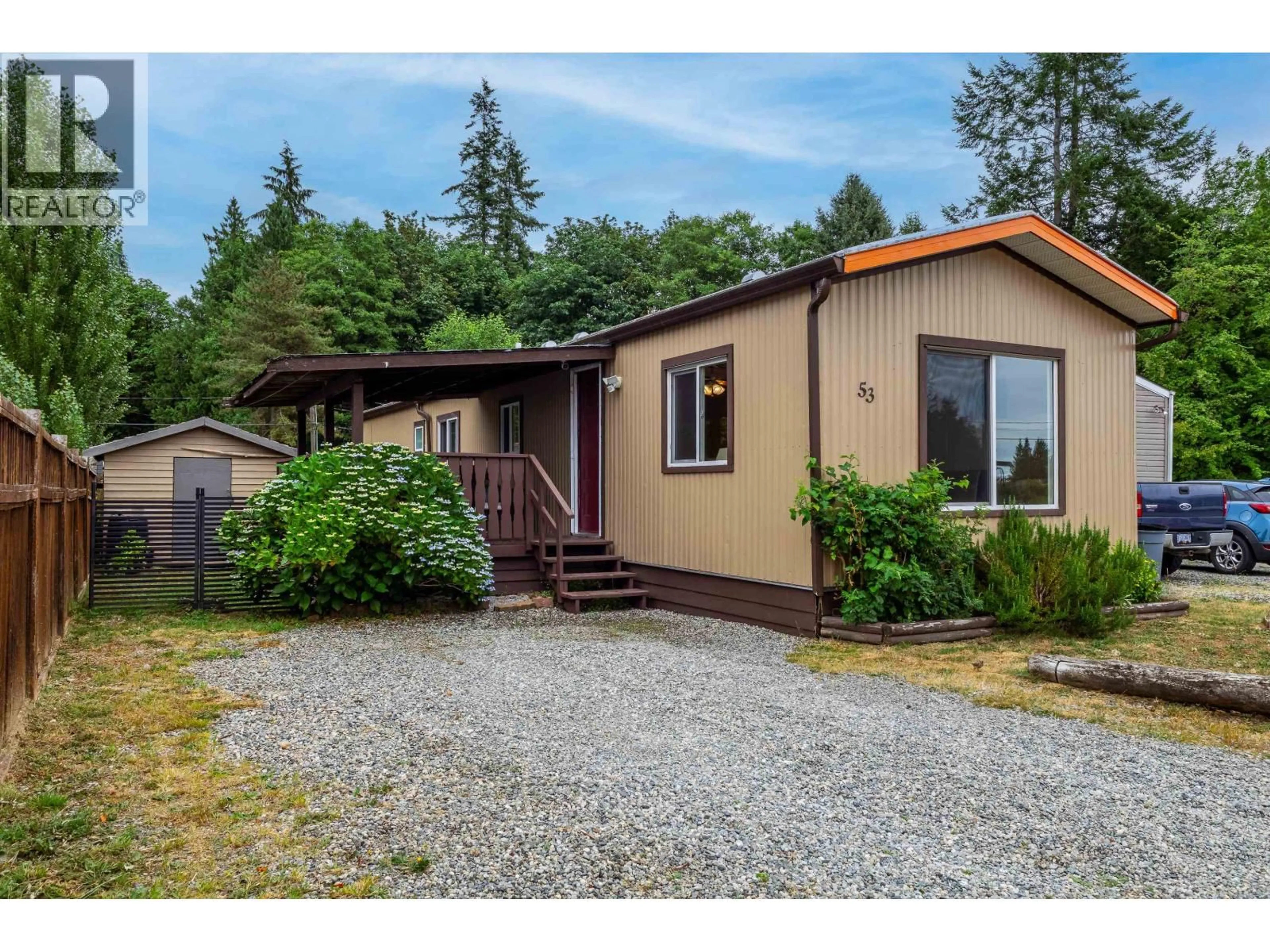 Home with vinyl exterior material, street for 53 - 1413 SUNSHINE COAST HIGHWAY, Gibsons British Columbia V0N1V5