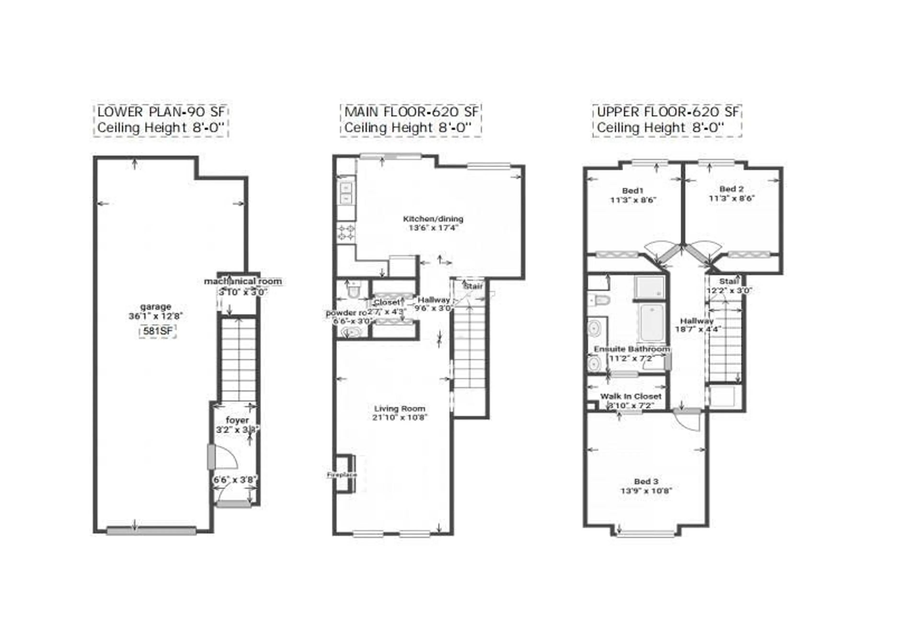 Floor plan for 67 - 8890 WALNUT GROVE DRIVE, Langley British Columbia V1M3W4