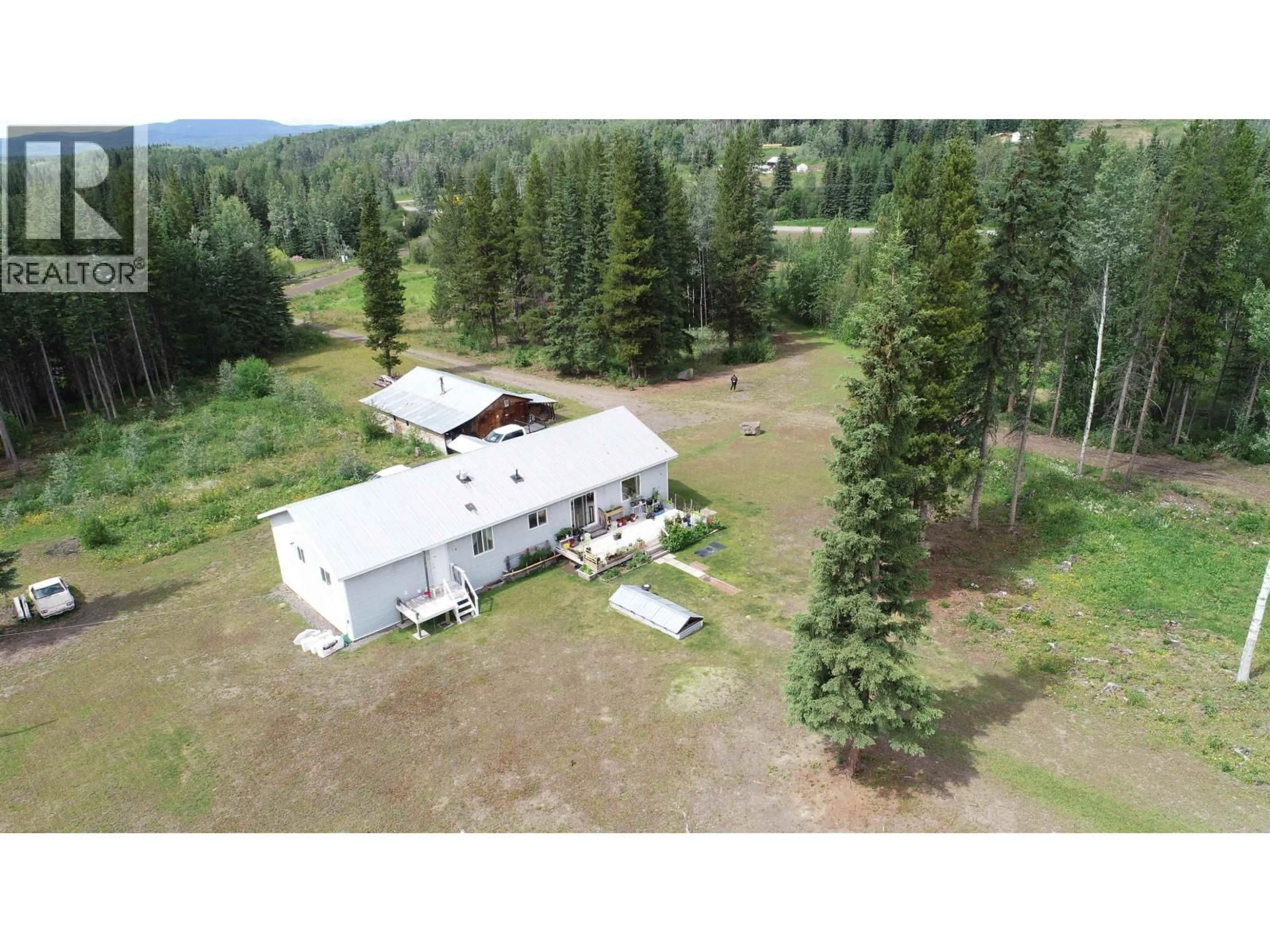 A pic from outside/outdoor area/front of a property/back of a property/a pic from drone, mountain view for 30146 MEANWHILE ROAD, Topley British Columbia V0J2Y0
