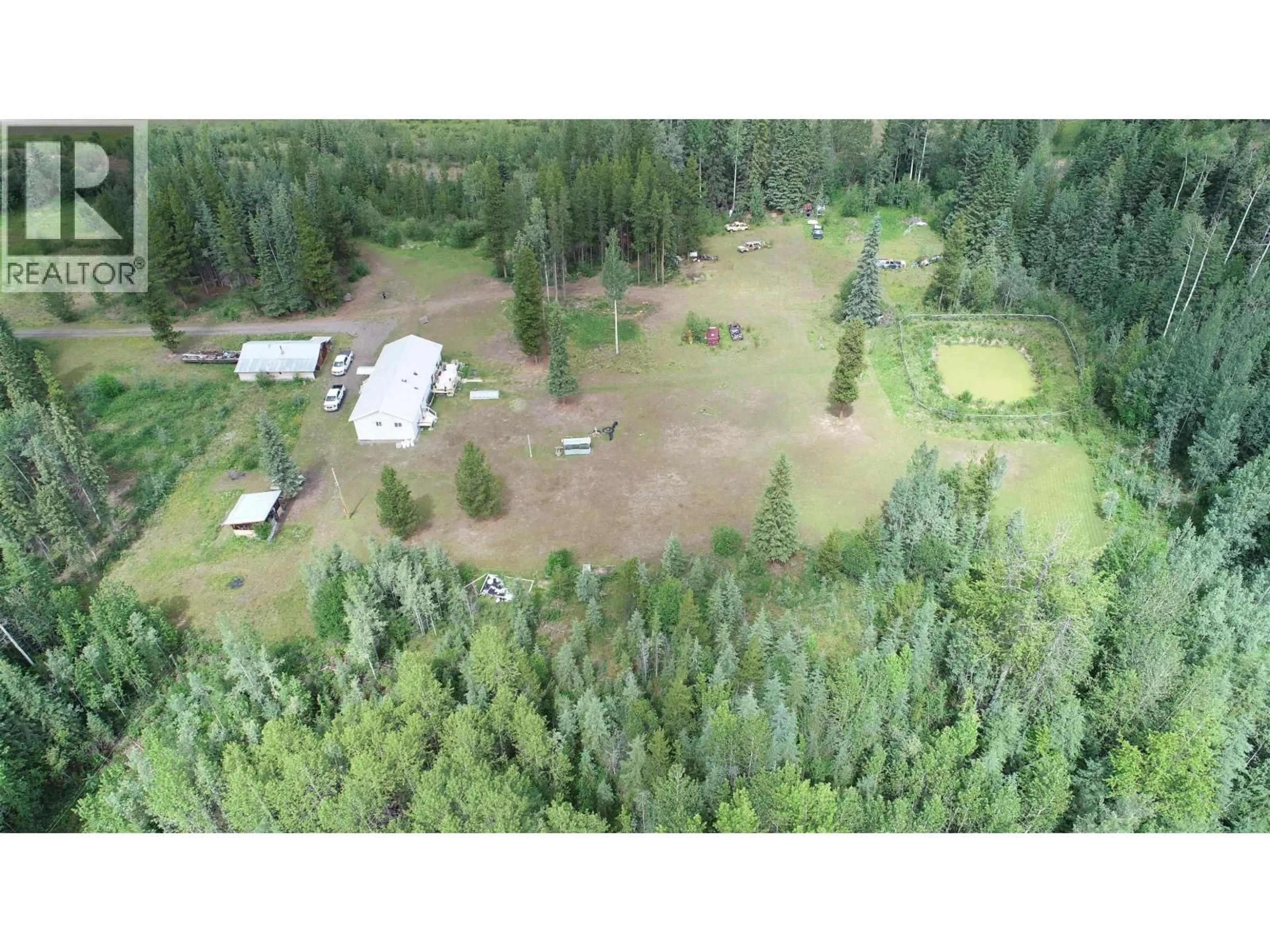 A pic from outside/outdoor area/front of a property/back of a property/a pic from drone, forest/trees view for 30146 MEANWHILE ROAD, Topley British Columbia V0J2Y0