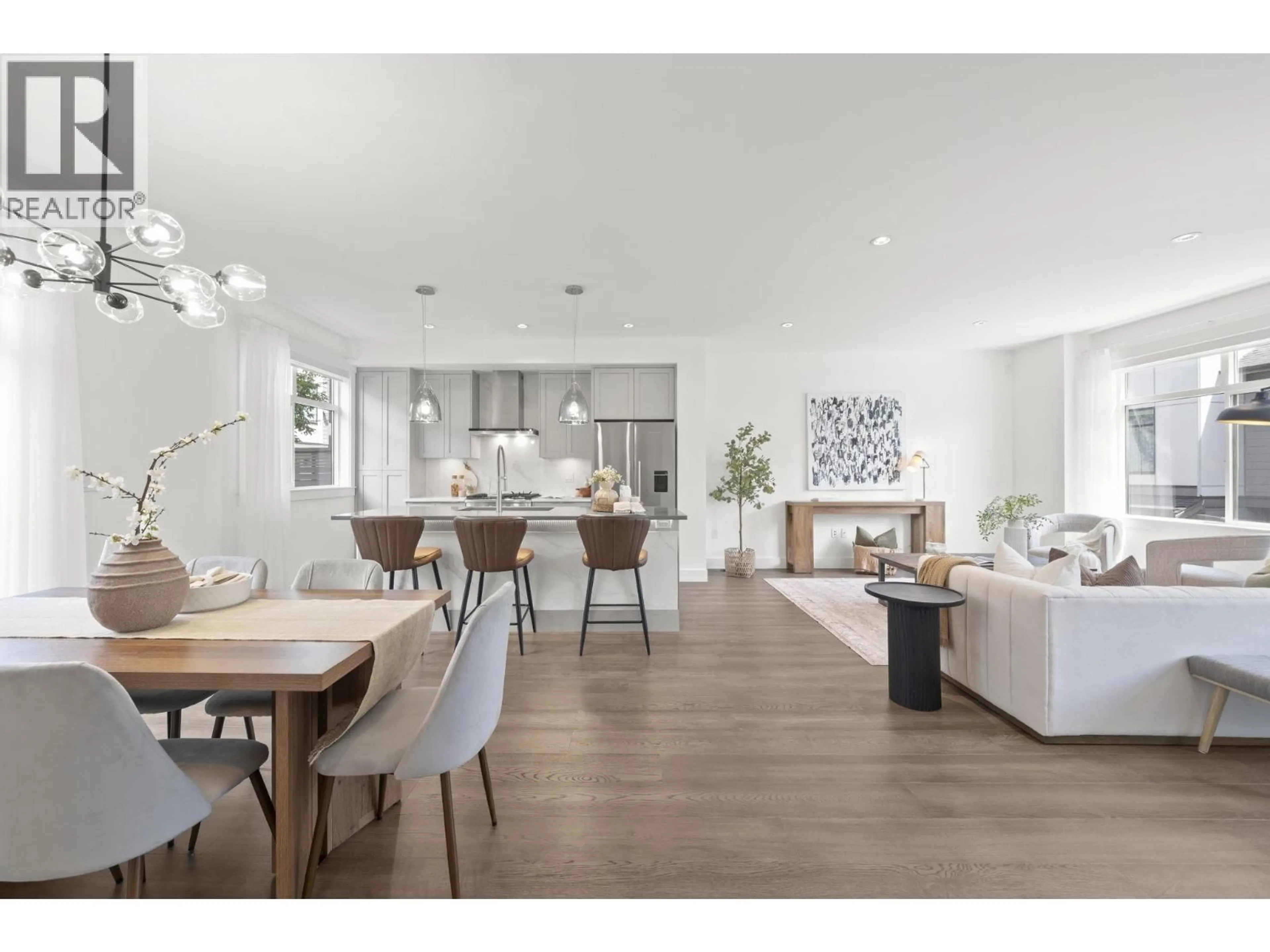 Open concept kitchen, wood/laminate floor for 16 - 3535 PRINCETON AVENUE, Coquitlam British Columbia V3E0P1