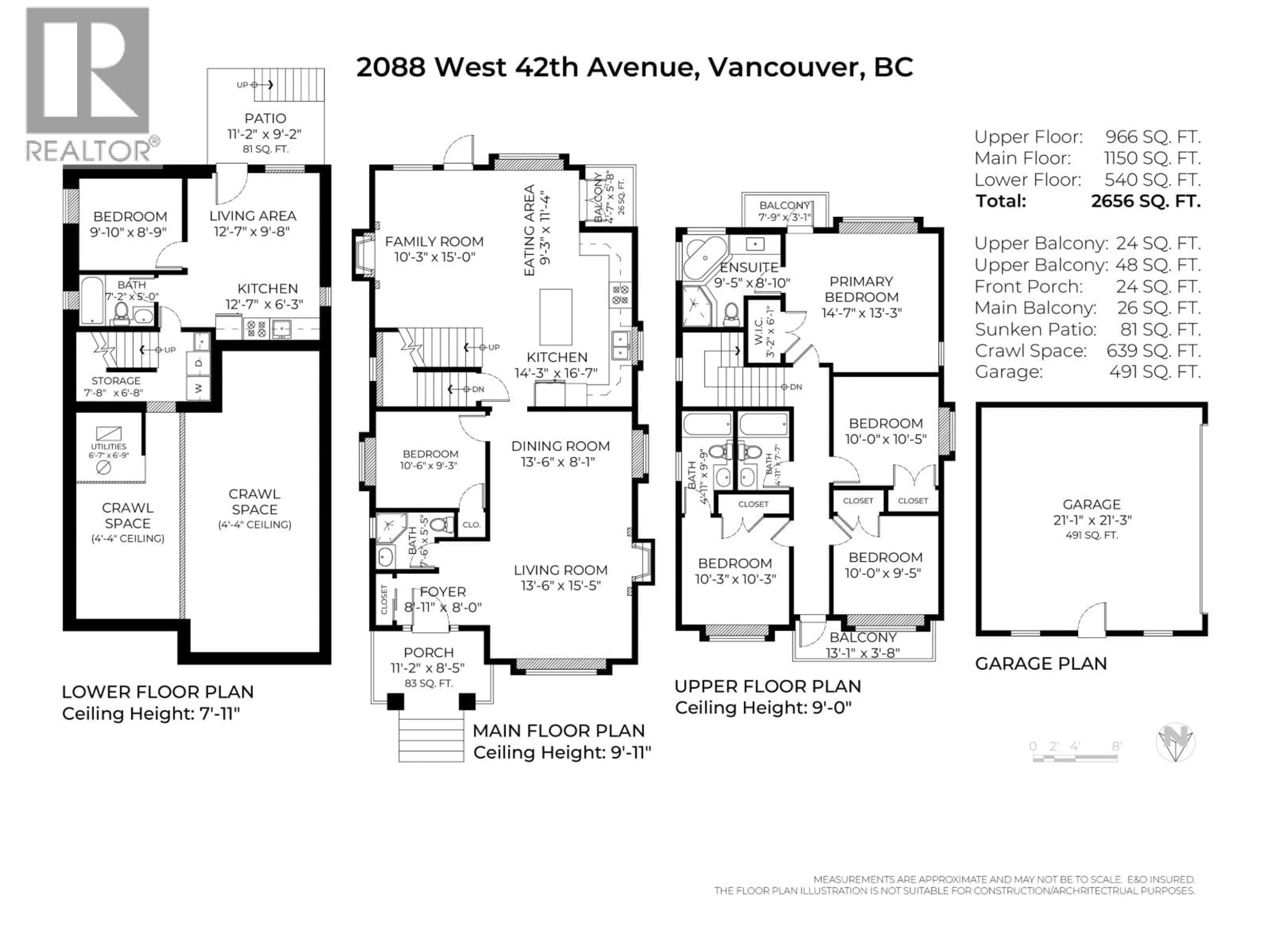 Floor plan for 2088 42ND AVENUE, Vancouver British Columbia V6M2B3