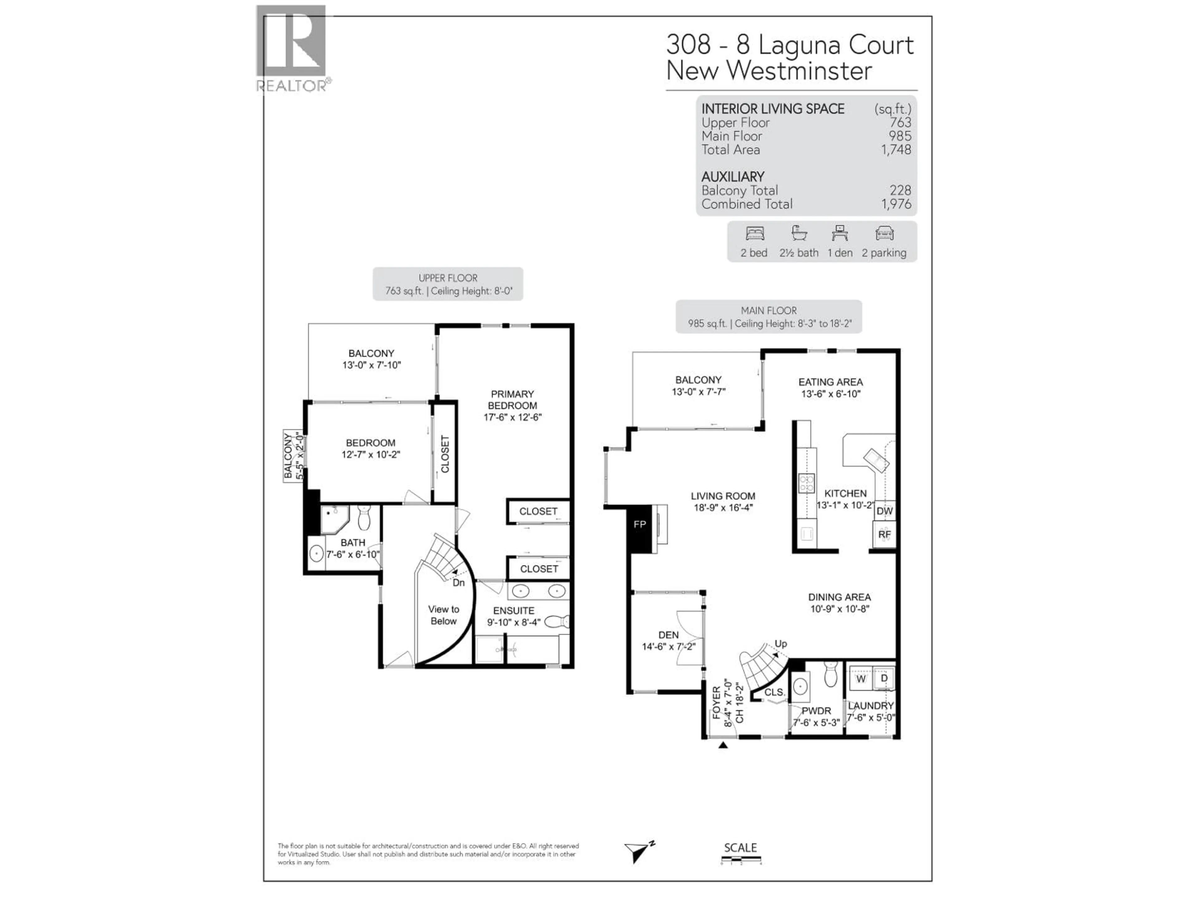 Floor plan for 308 - 8 LAGUNA COURT, New Westminster British Columbia V3M6M6