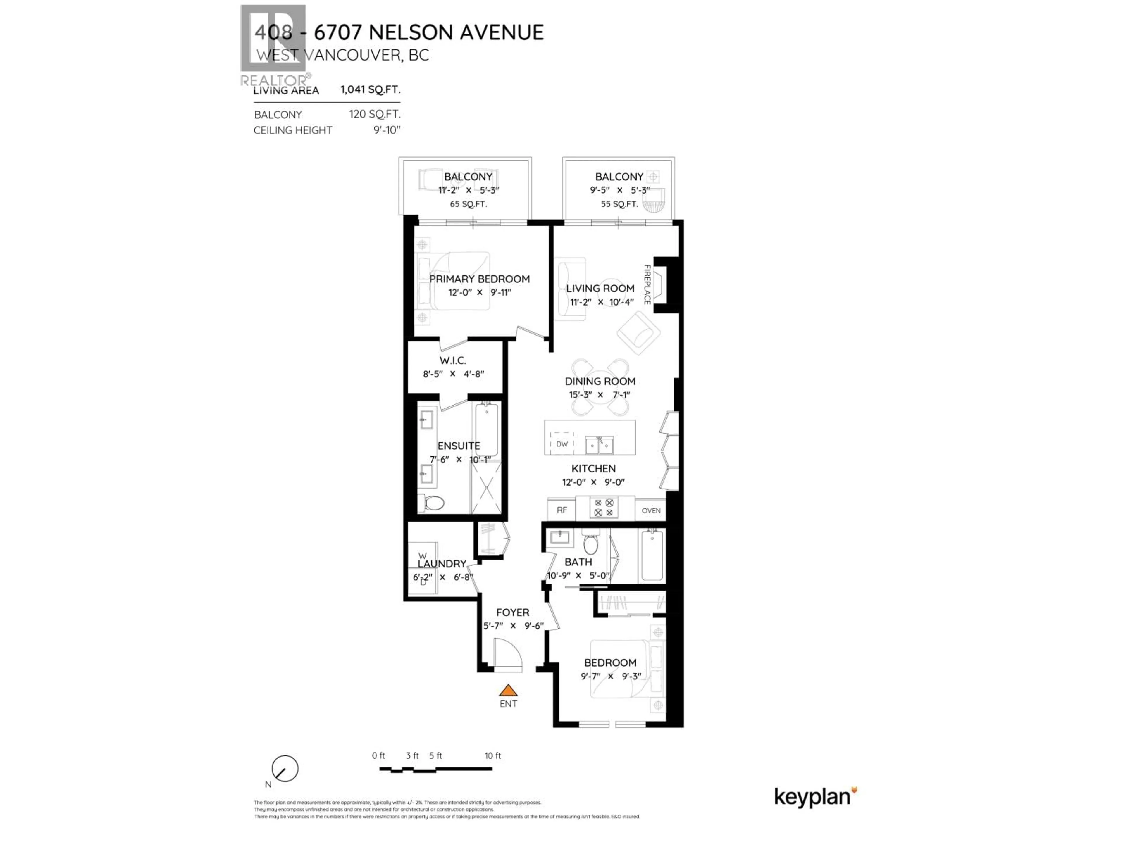 Floor plan for 408 - 6707 NELSON AVENUE, Vancouver British Columbia V7W0A4