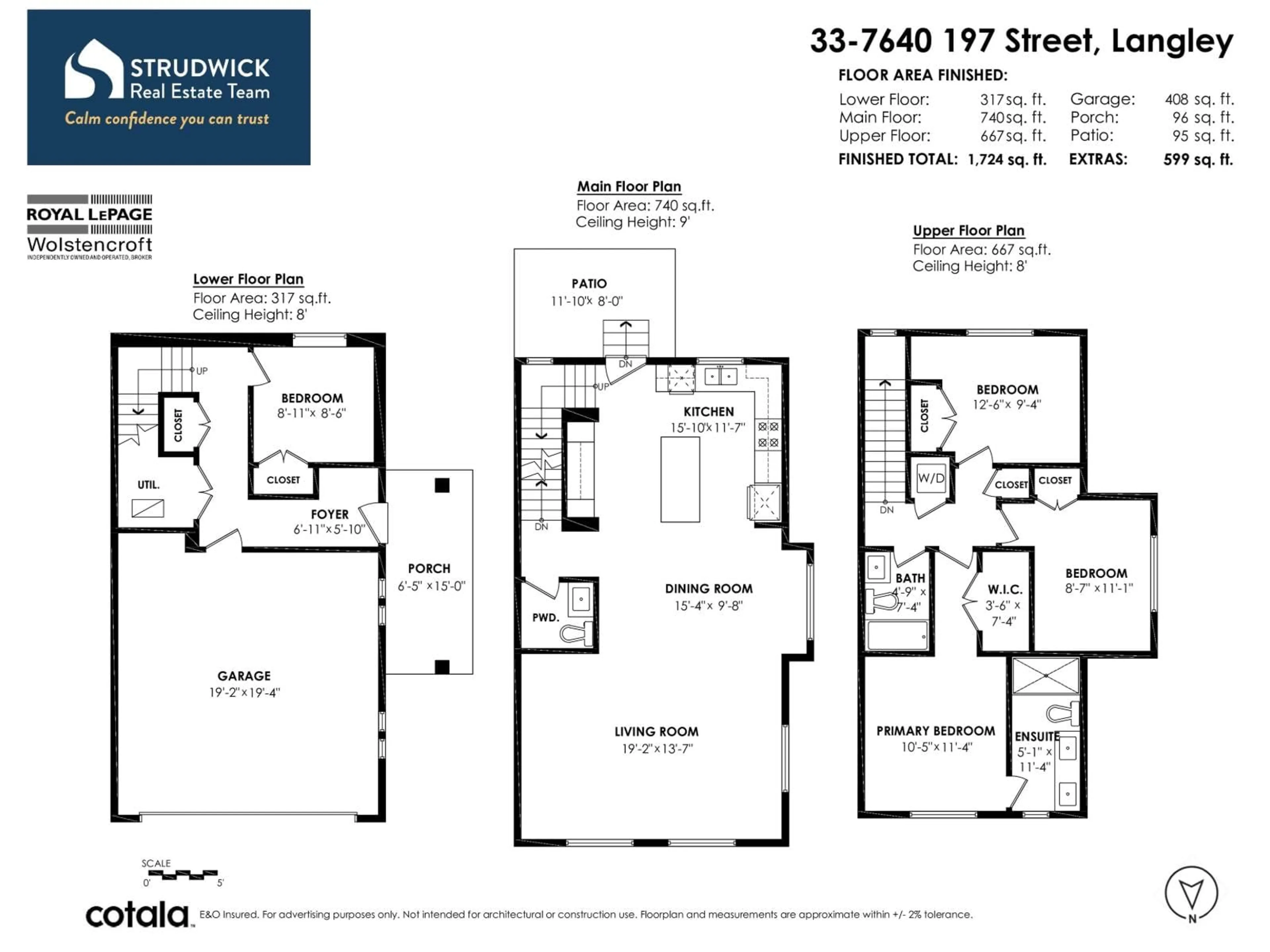 Floor plan for 33 - 7640 197 STREET, Langley British Columbia V2Y3W2