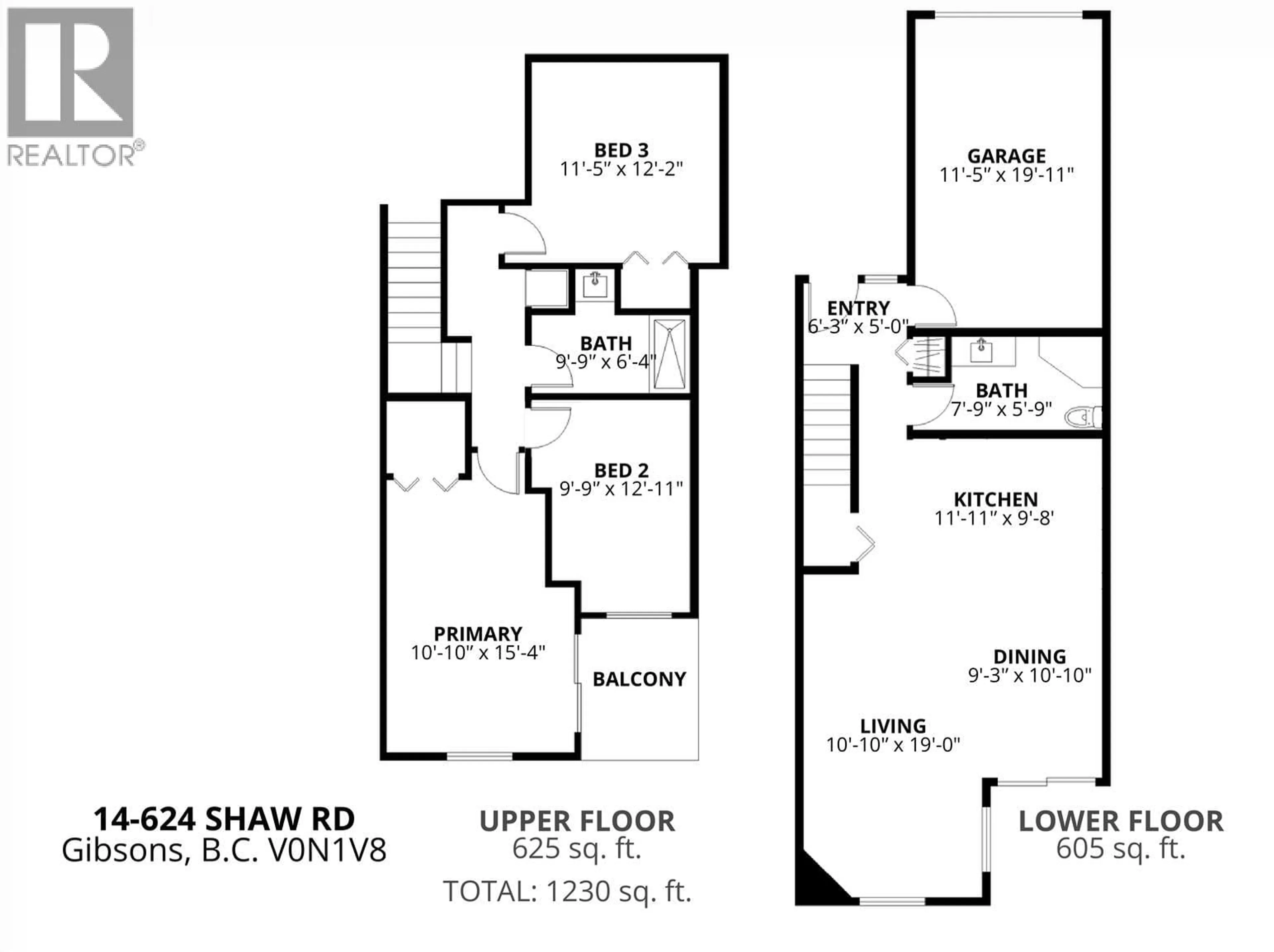 Floor plan for 14 - 624 SHAW ROAD, Gibsons British Columbia V0N1V8