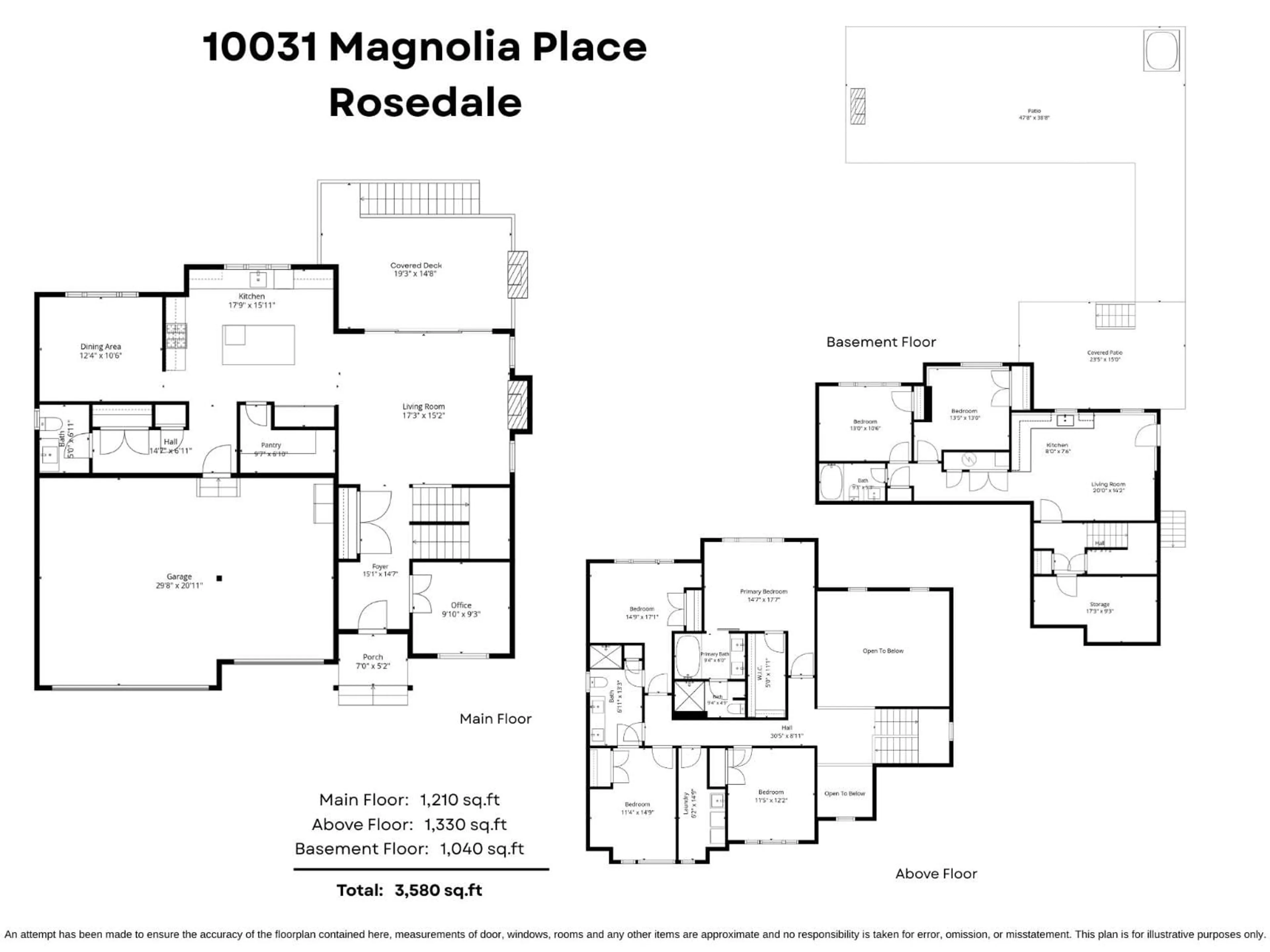 Floor plan for 10031 MAGNOLIA PLACE, Rosedale British Columbia V0X1X1