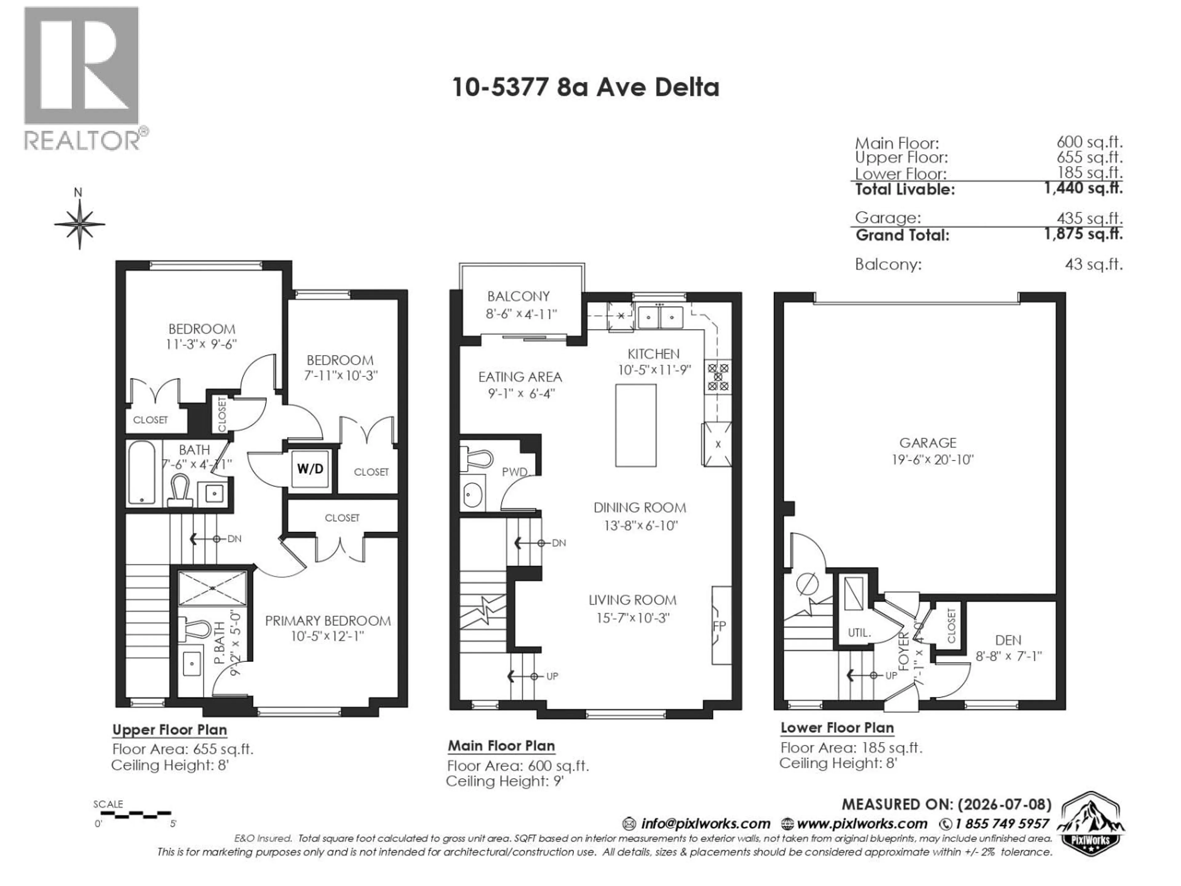 Floor plan for 10 - 5377 8A AVENUE, Delta British Columbia V4M0E2