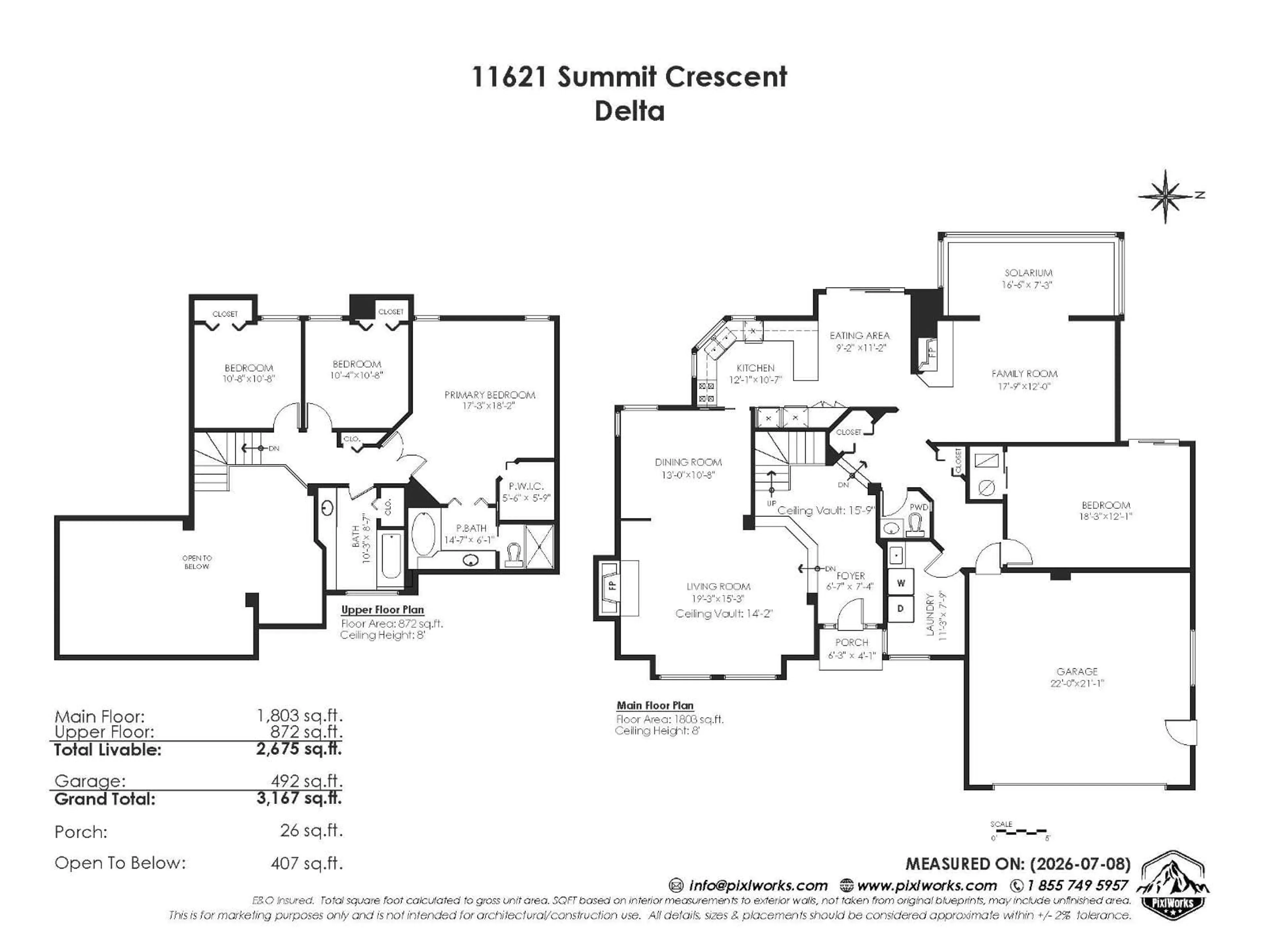 Floor plan for 11621 SUMMIT CRESCENT, Delta British Columbia V4E2Z1