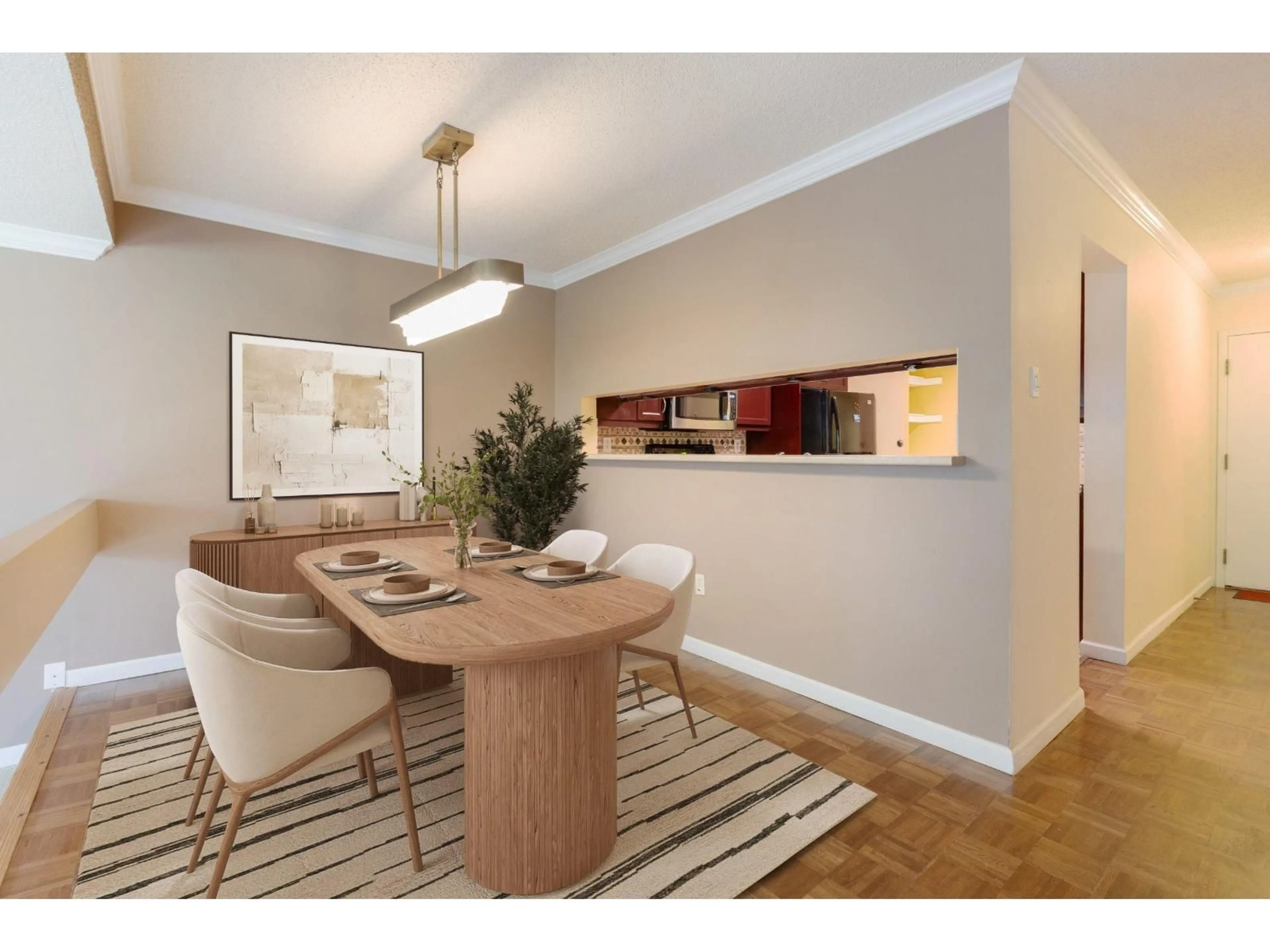 Dining room, wood/laminate floor for 211 - 15282 19 AVENUE, Surrey British Columbia V4A1X6