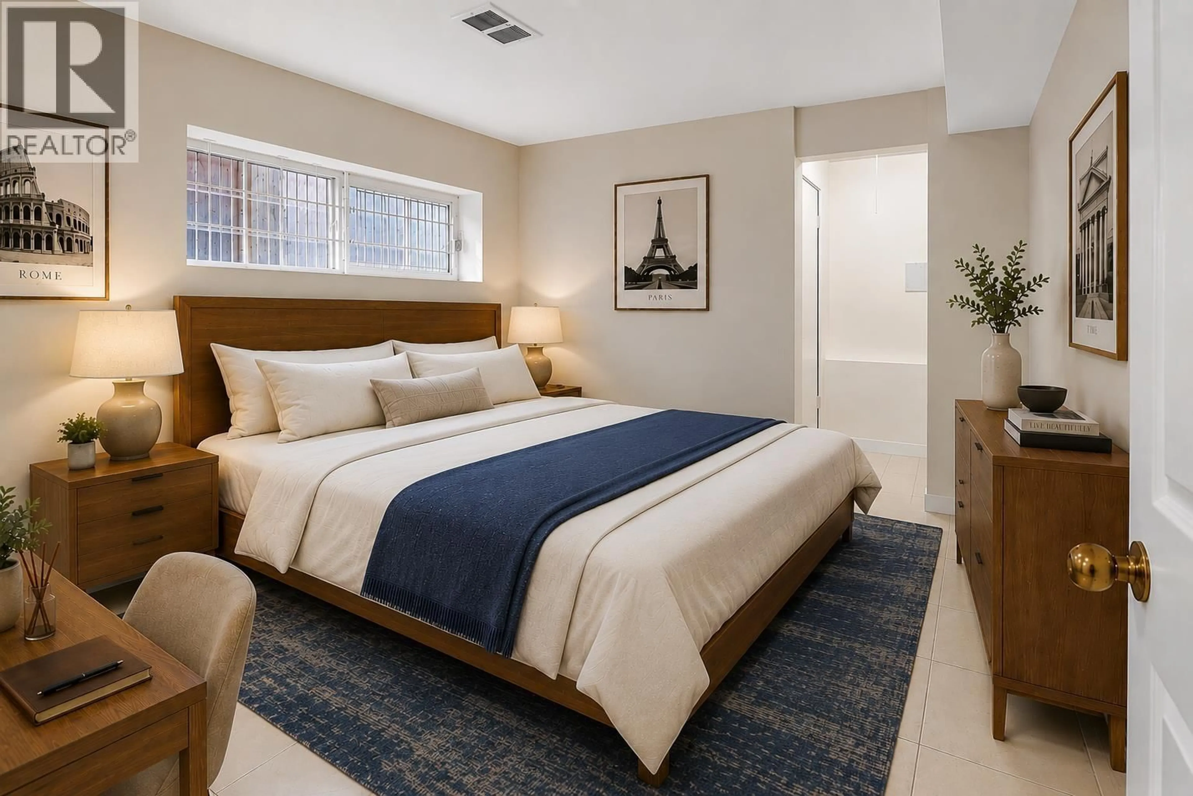 Bedroom with bed, carpet floor for 2216 41ST AVENUE, Vancouver British Columbia V5P1L6