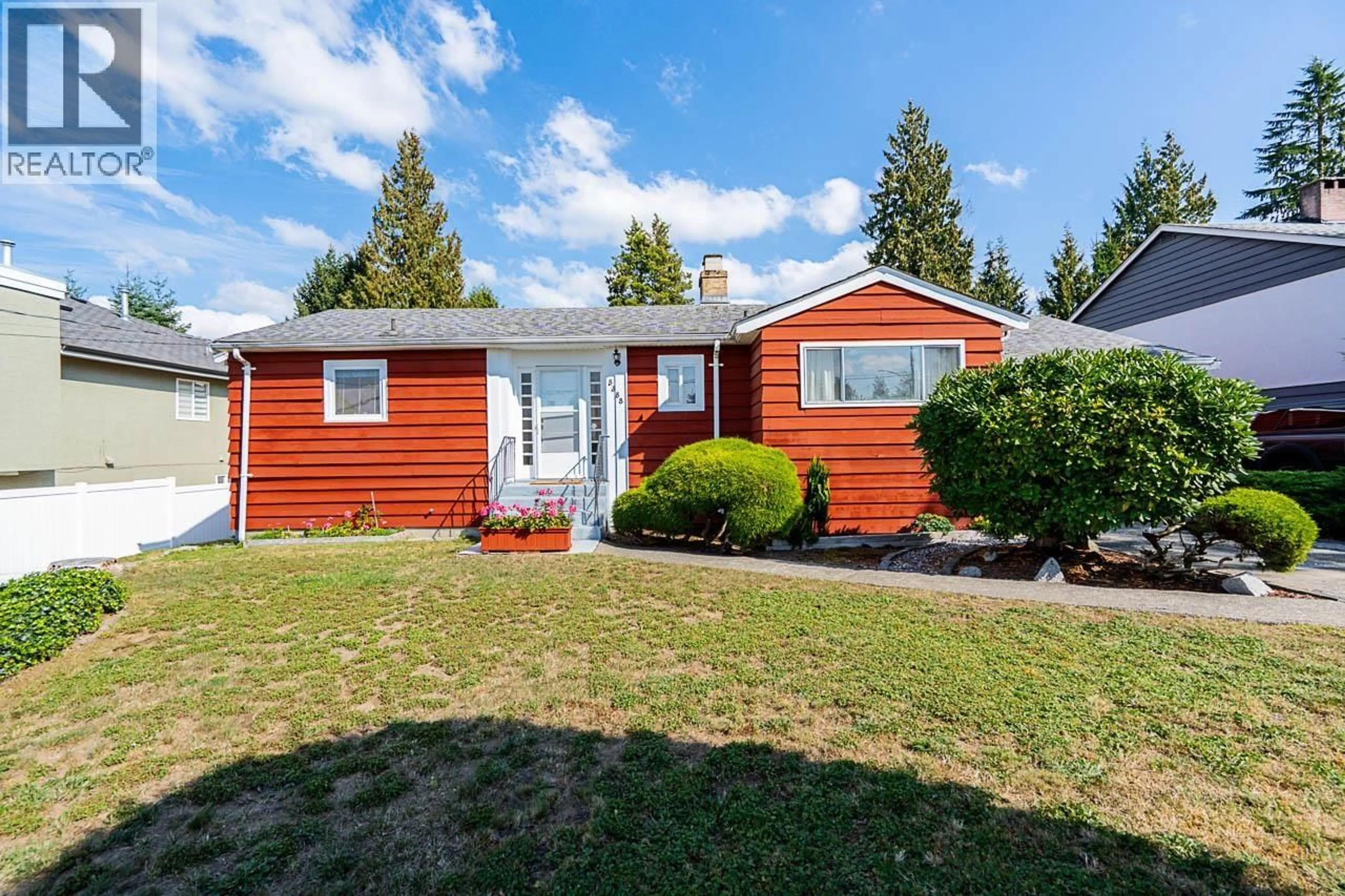 Home with vinyl exterior material, street for 5388 HALLEY AVENUE, Burnaby British Columbia V5H2P8