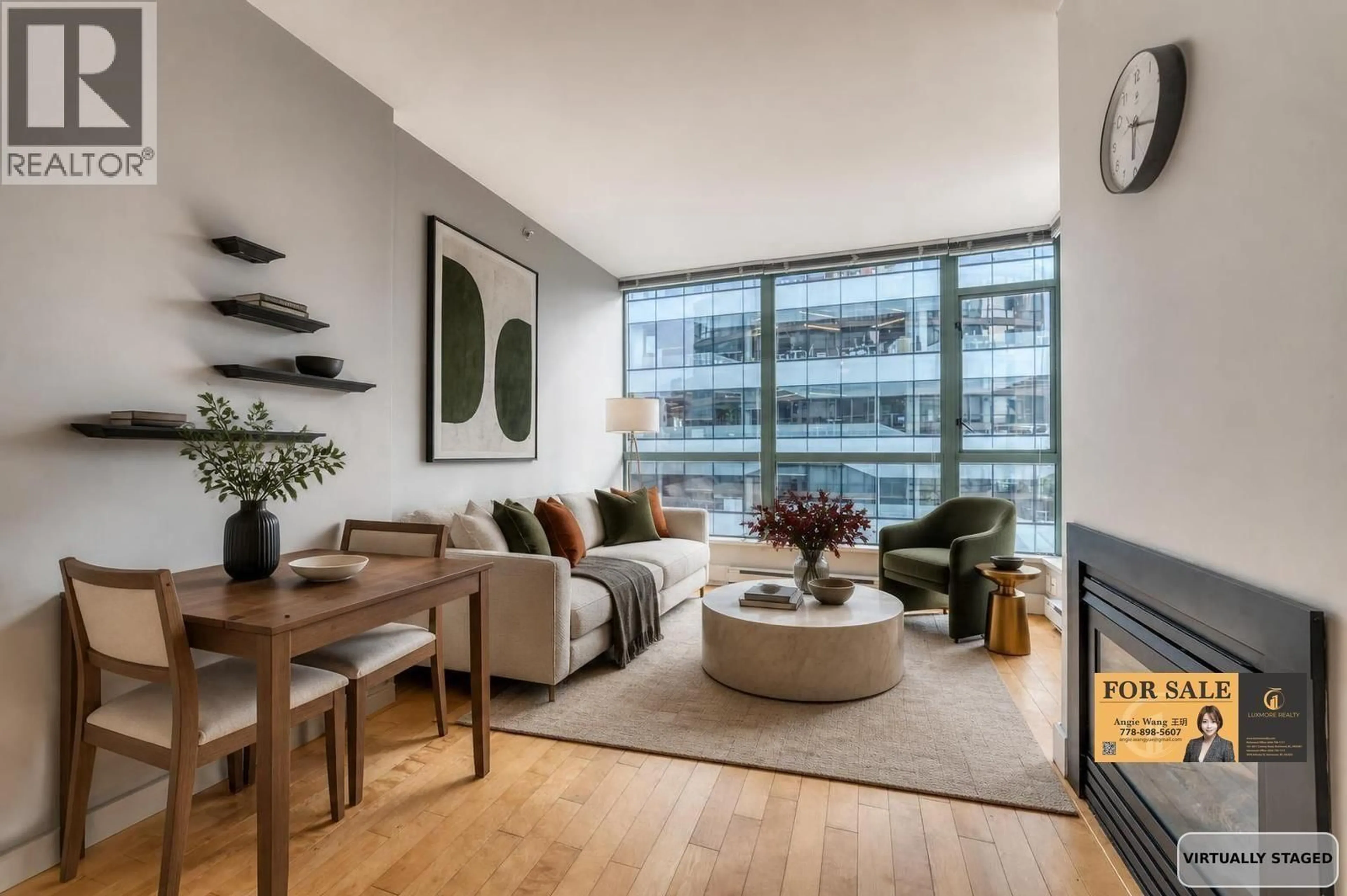 Living room with furniture, unknown for 1003 - 1238 BURRARD STREET, Vancouver British Columbia V6Z3E1