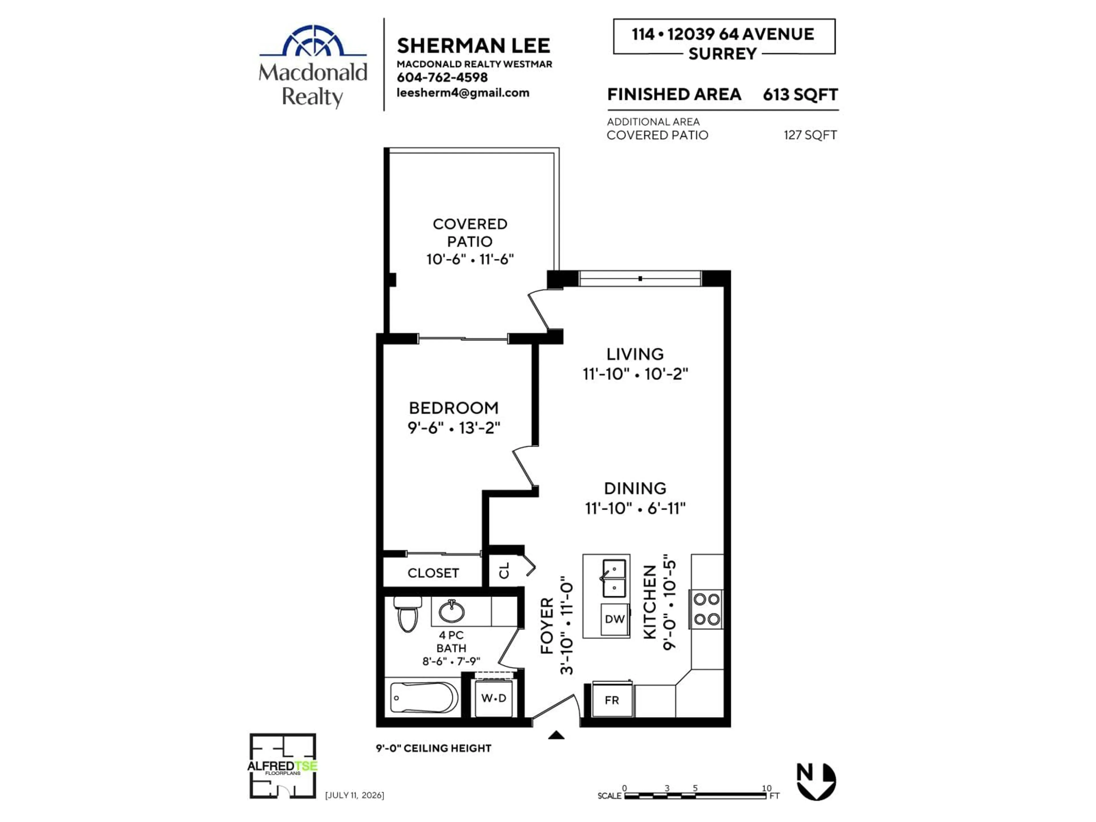Floor plan for 114 - 12039 64 AVENUE, Surrey British Columbia V3W0R7