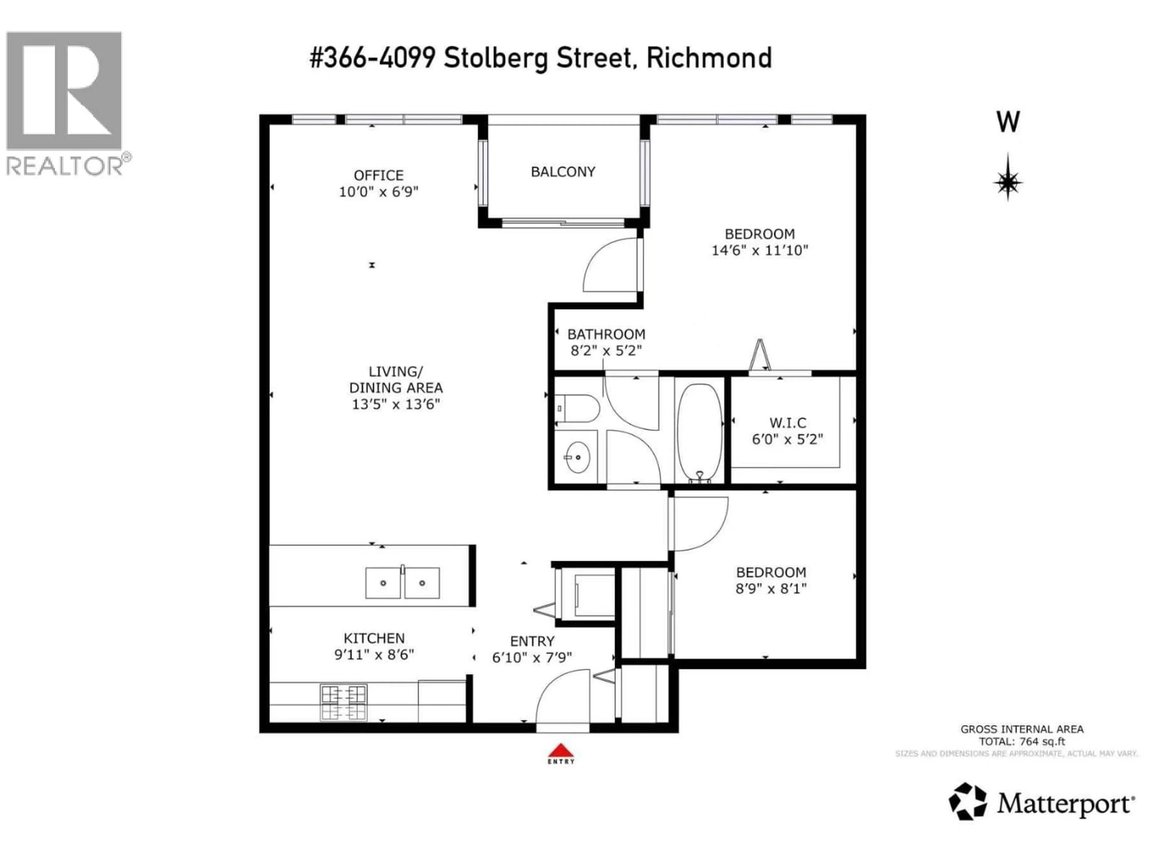 Floor plan for 366 - 4099 STOLBERG STREET, Richmond British Columbia V6X0J4