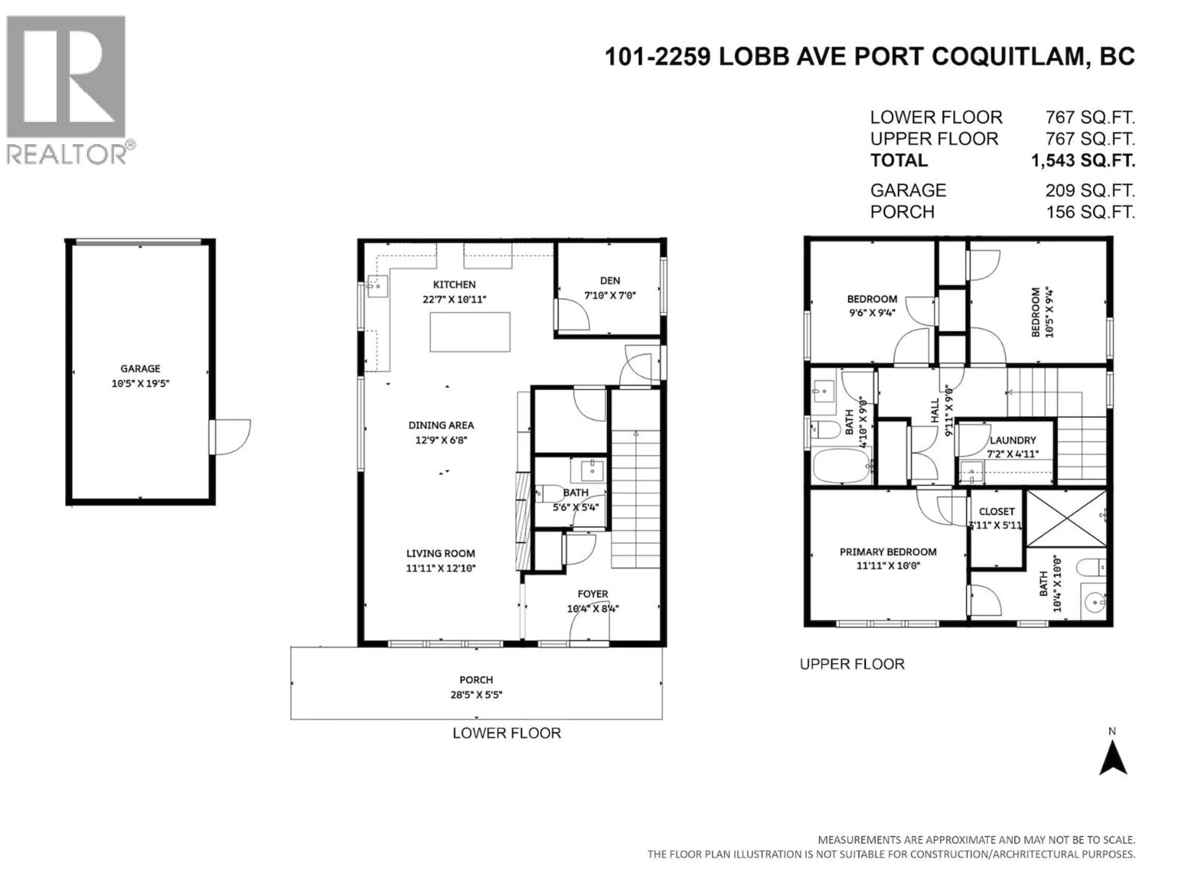Floor plan for 101 - 2259 LOBB AVENUE, Port Coquitlam British Columbia V3C1M5